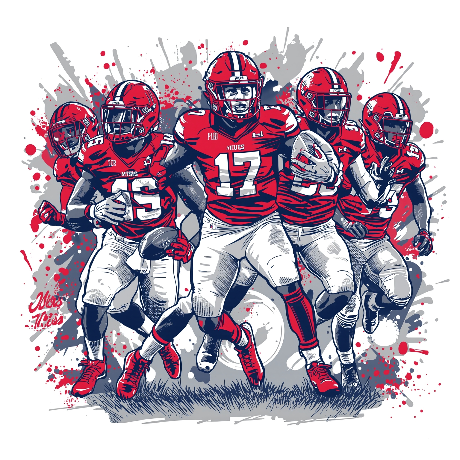 Ole Miss Forecasts Big Win While Courting Top Recruit - painting of Ole Miss Rebels football venue