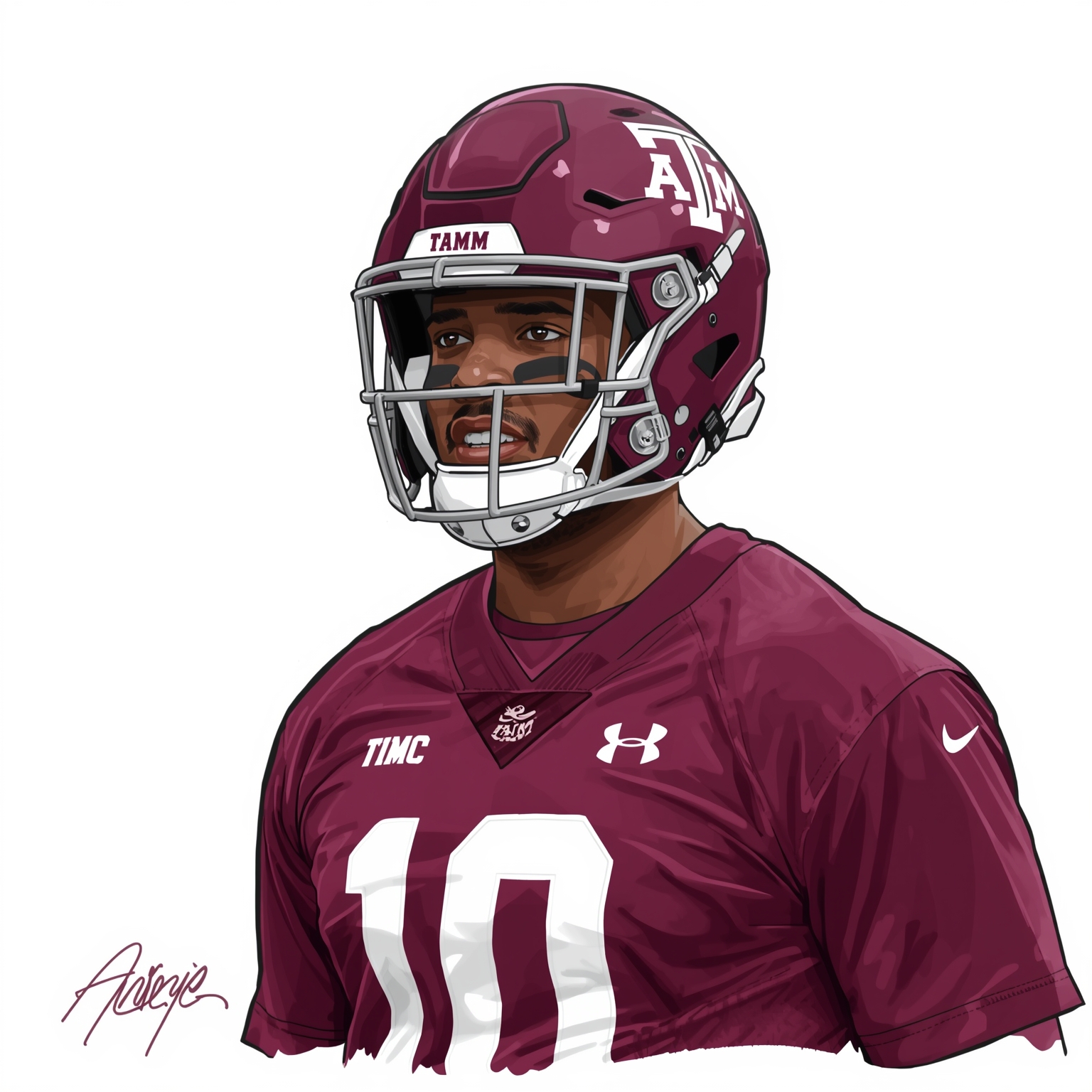 Aggies’ Star WR Profits and Coach Praises Practice - painting of Texas A&M Aggies football, basketball venue