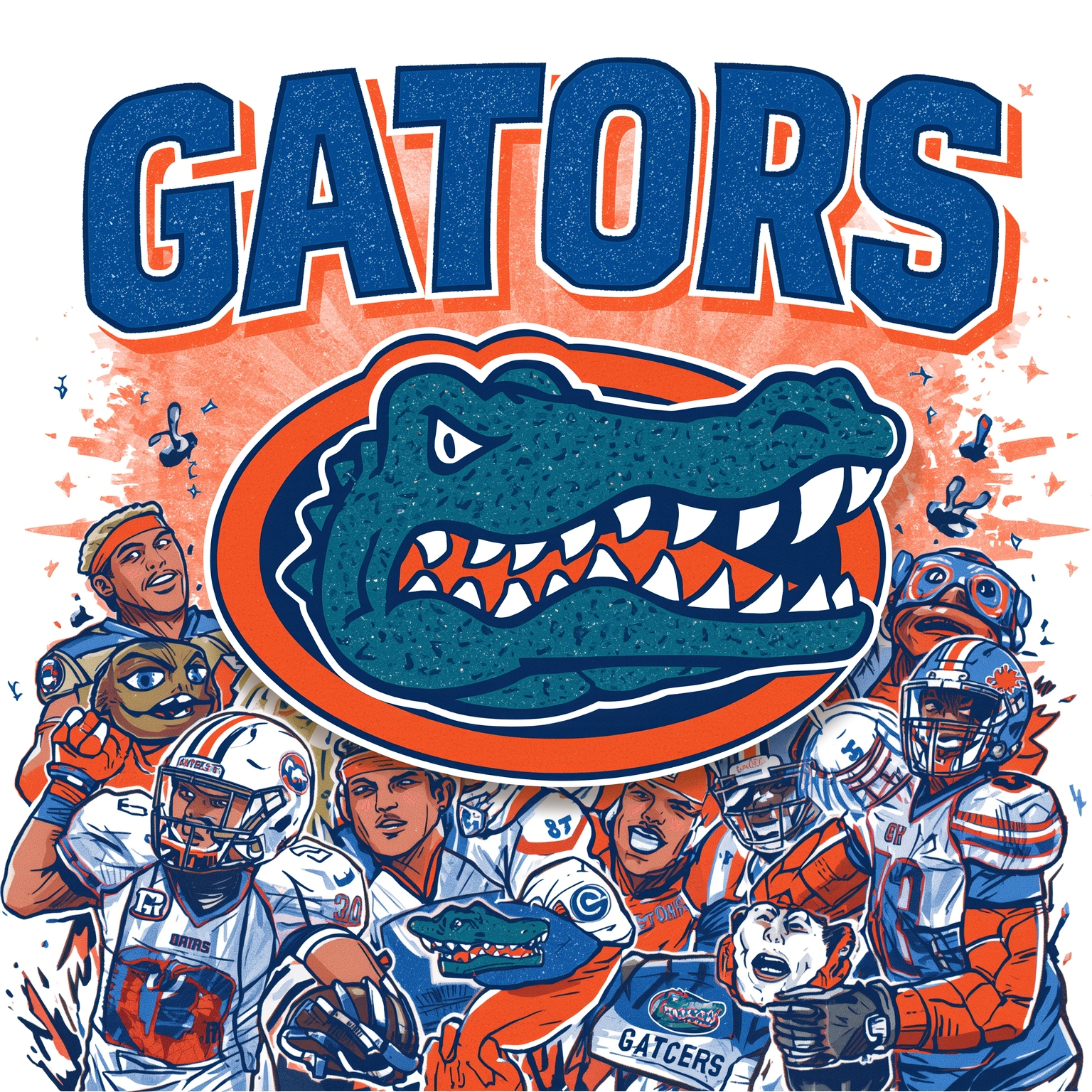 Gators Navigate Injuries and Recruiting Chaos - painting of Florida Gators football venue
