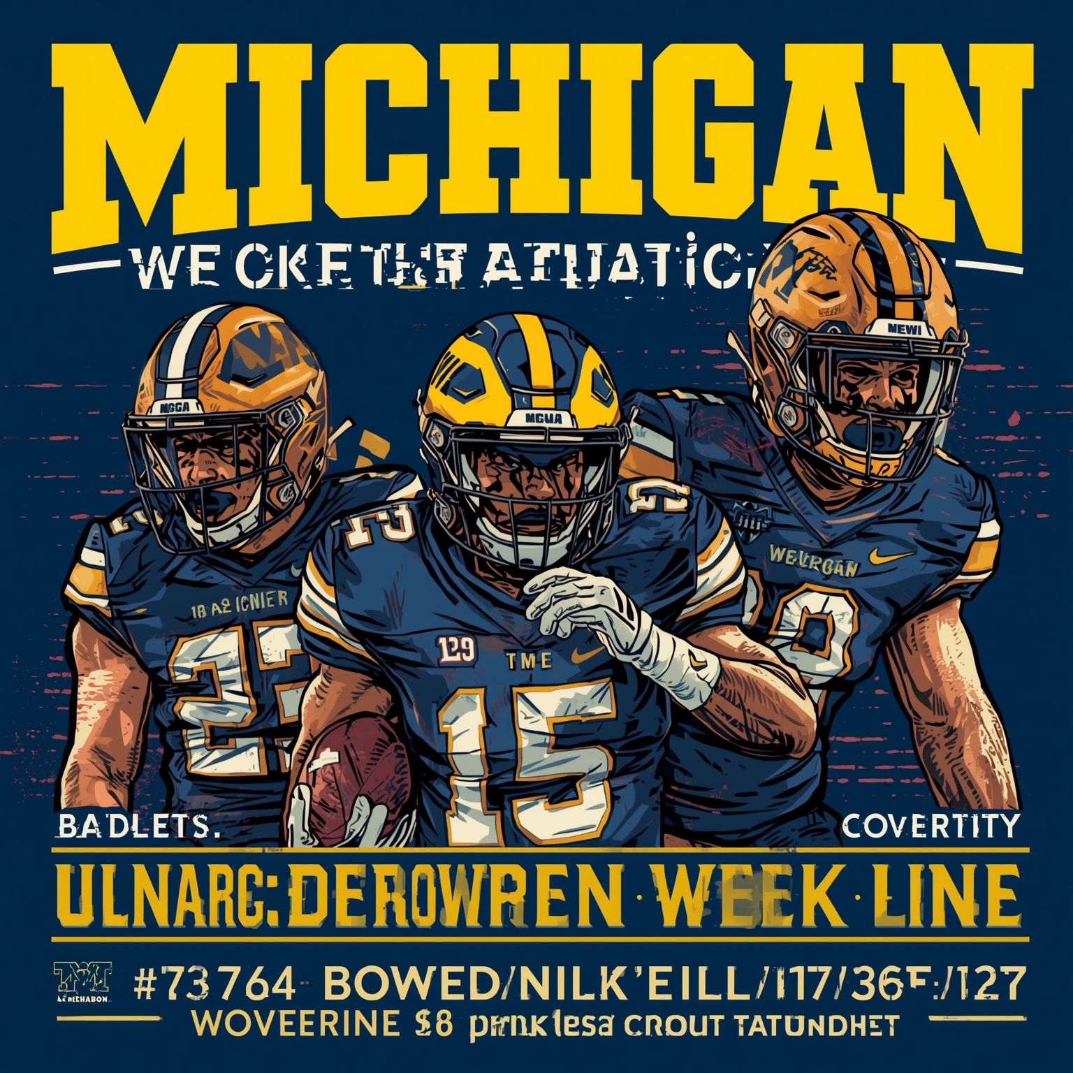 Wolverines: Top Recruit Flip and Bye Week Fixes - painting of Michigan Wolverines football venue