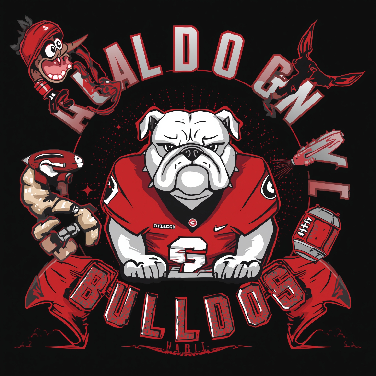 Georgia’s Defensive Milestone and Clutch QB Heroics - painting of Georgia Bulldogs football venue