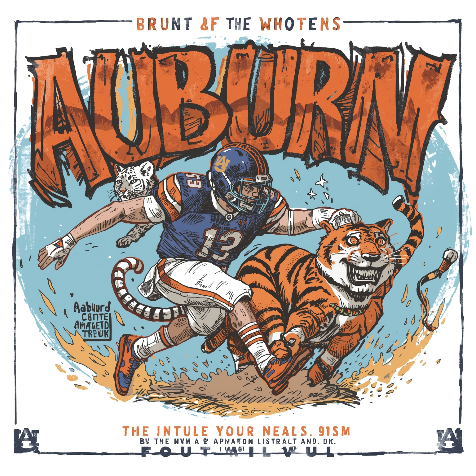 Pavia’s Grudge and Auburn’s Bowl Ambitions - painting of Auburn Tigers football venue