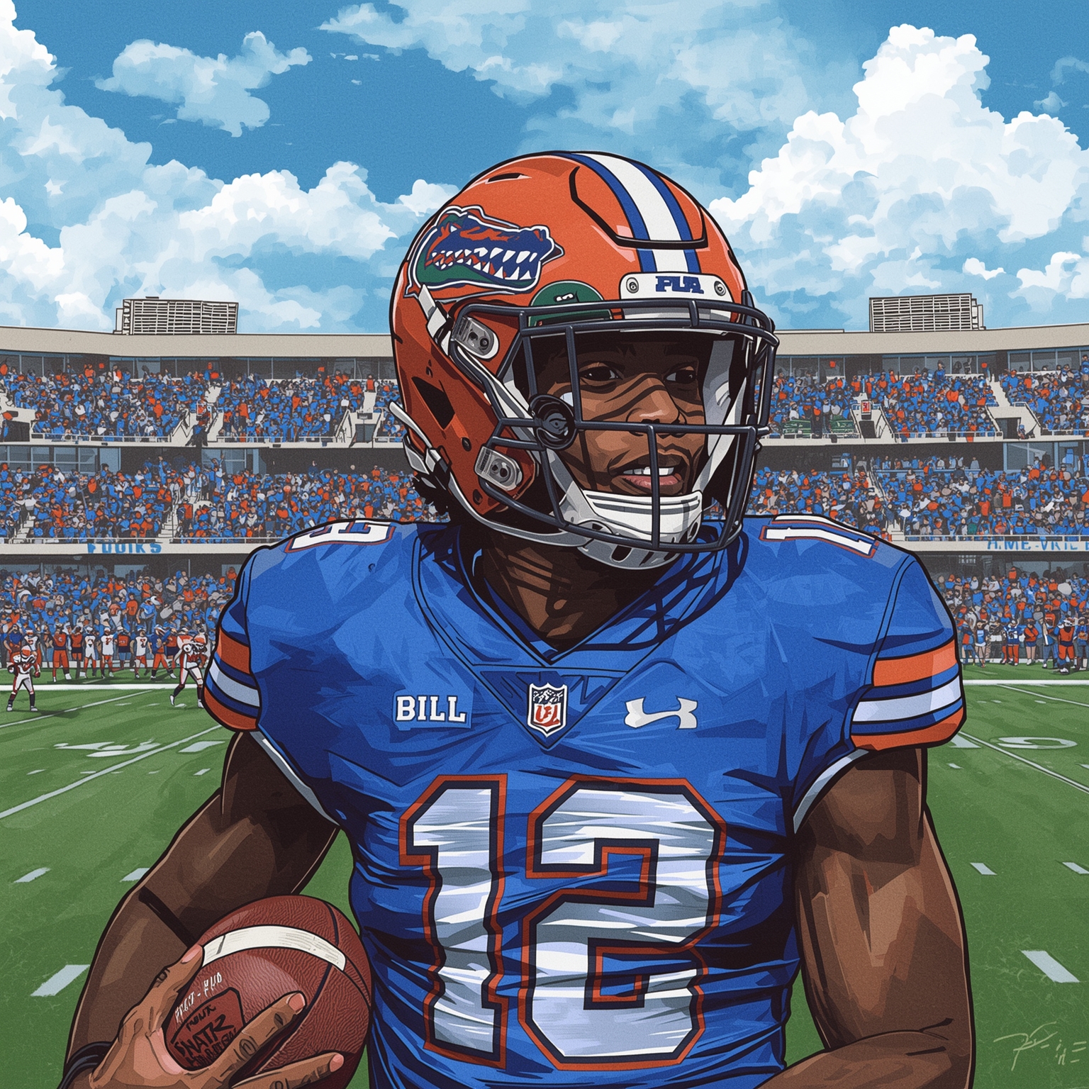 Florida vs Kentucky: Turnover Battles and Game Predictions - painting of Florida Gators football venue