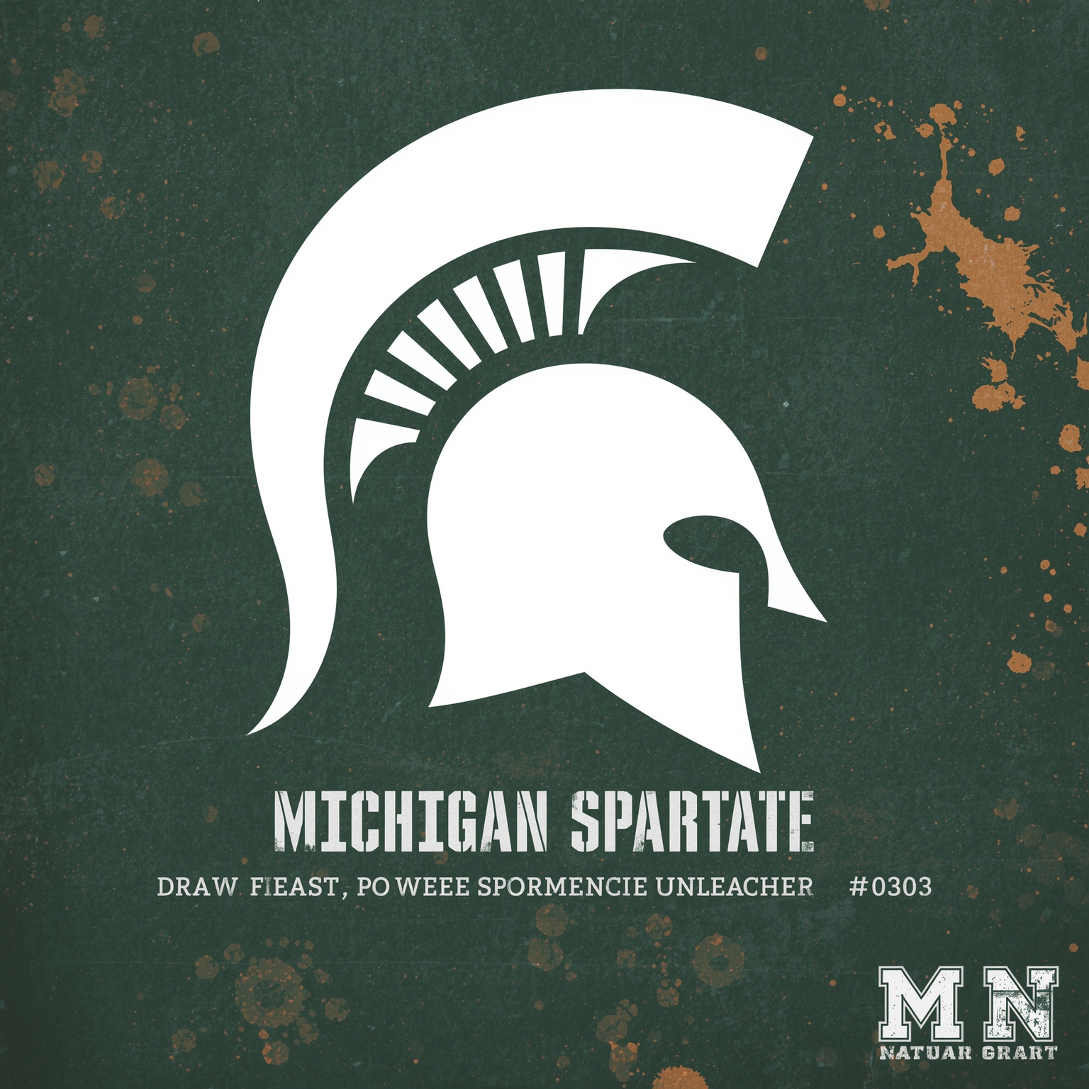Spartans’ Show-Stopping Performances Unleashed - painting of Michigan State Spartans basketball, football venue