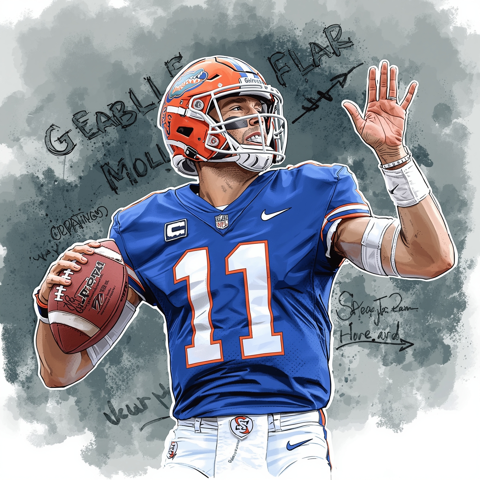 Florida Gators QB Drama and Stock Market Meltdown - painting of Florida Gators football venue