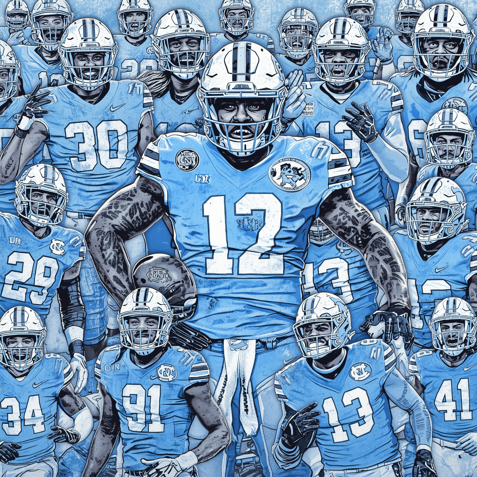 Tar Heels’ Dominant Win and Stellar Recruiting Haul - painting of North Carolina Tar Heels football venue