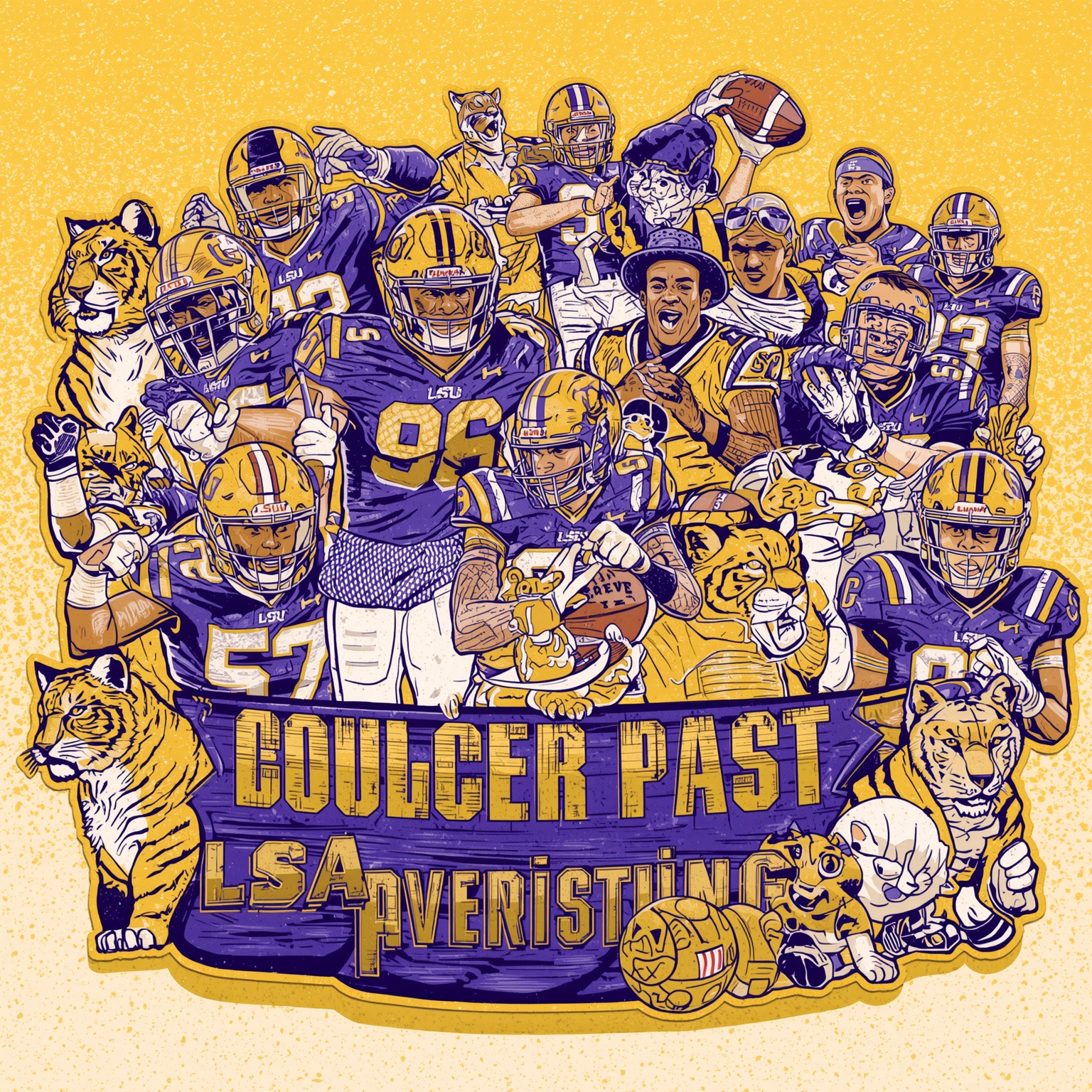 LSU’s Coaching Carousel, Legal Feud & FPI Forecast - painting of LSU Tigers football venue