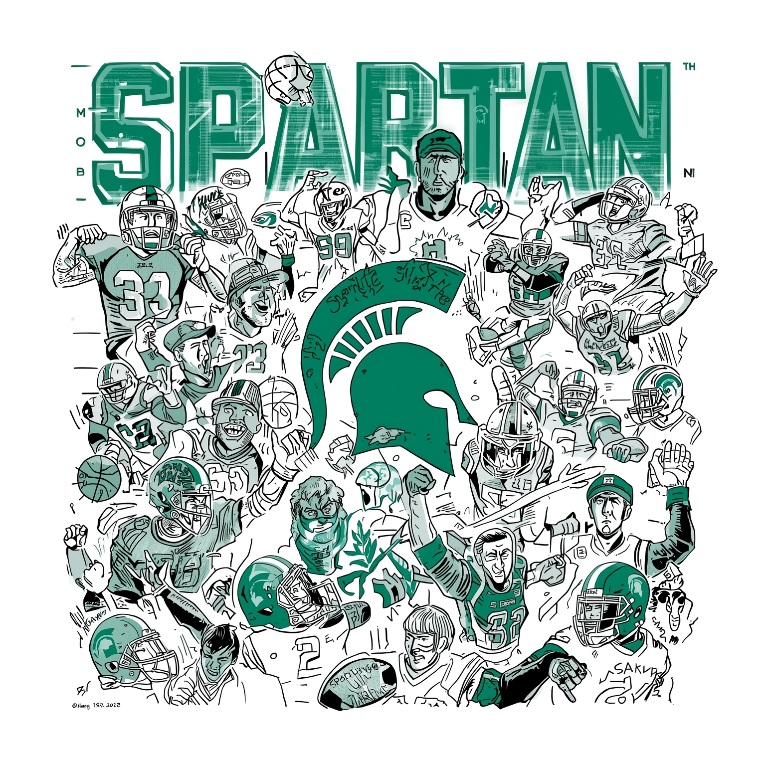 Spartan Blunders: Special Teams Woes and Hoop Hopes - painting of Michigan State Spartans football,basketball venue