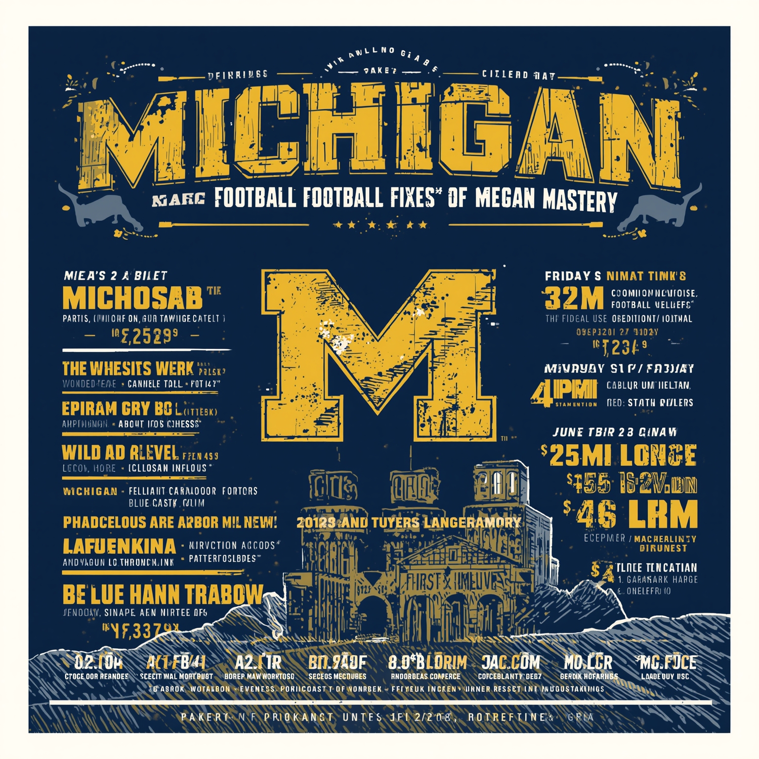 Michigan Football’s Fixes and Matchup Mastery - painting of Michigan Wolverines football venue