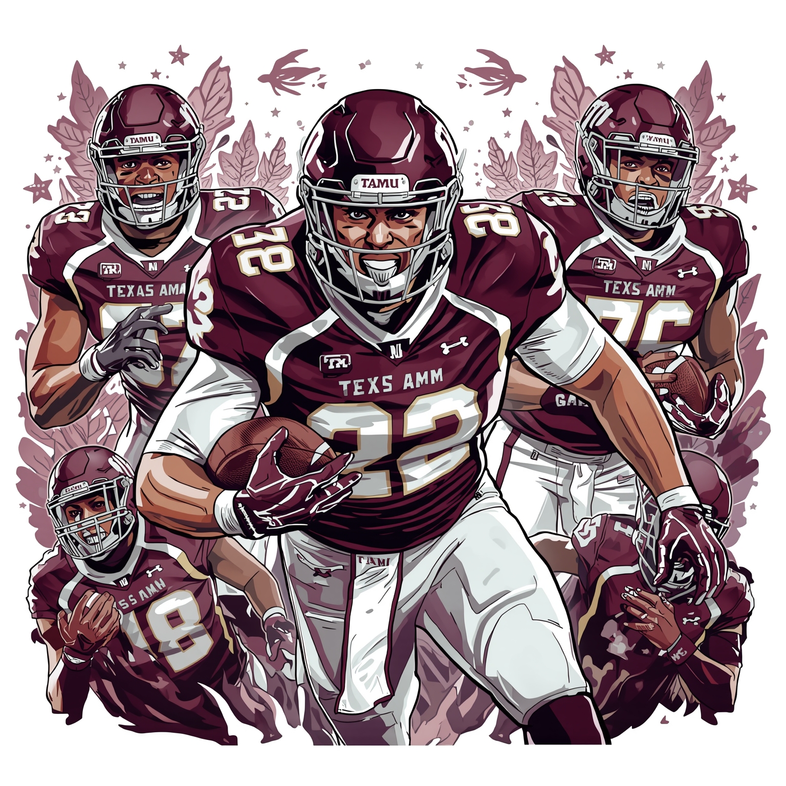 Aggies’ Defensive Terror and PFF Grades Unleashed - painting of Texas A&M Aggies football venue