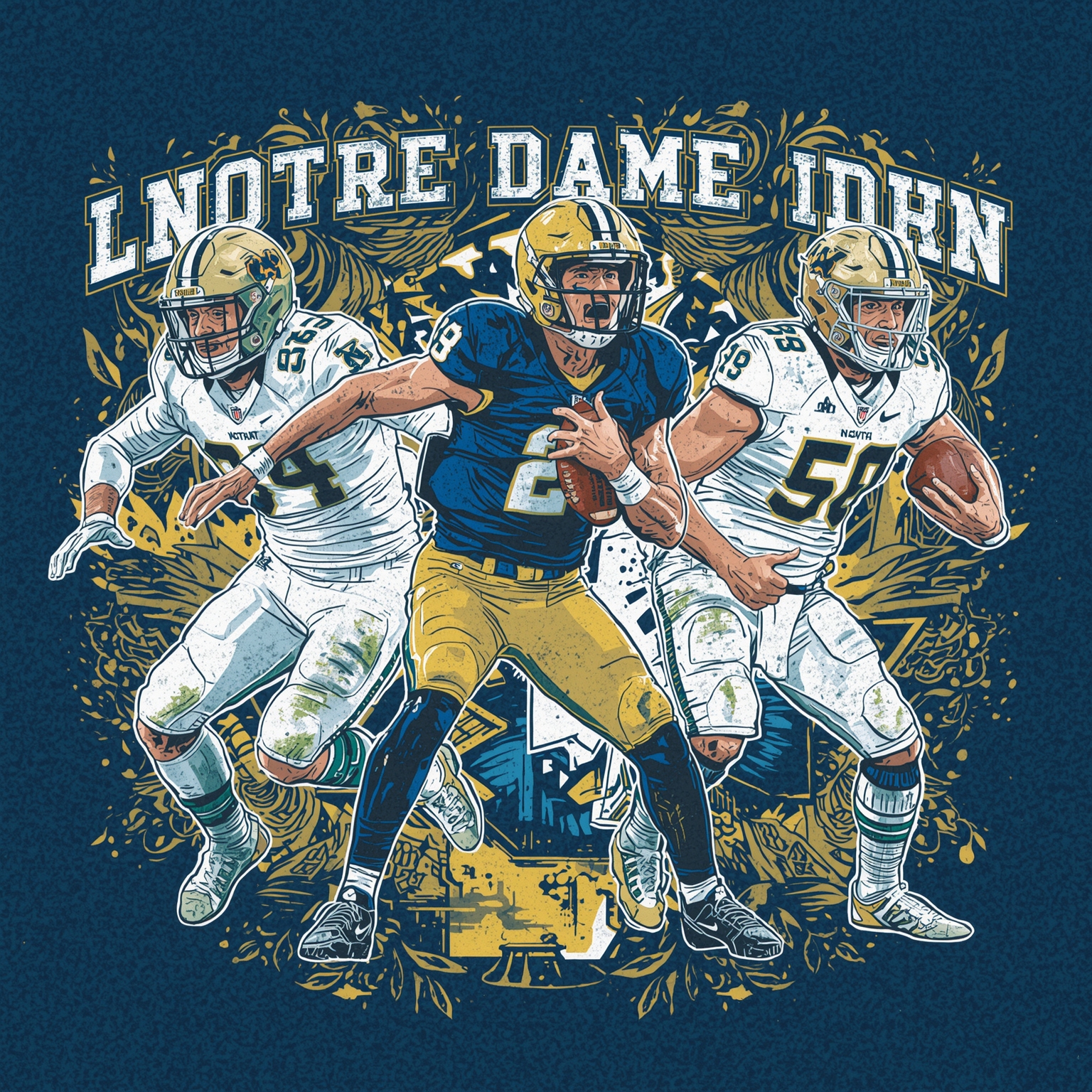 Notre Dame’s Playoff Seeding Plot Twist - painting of Notre Dame Fighting Irish football venue
