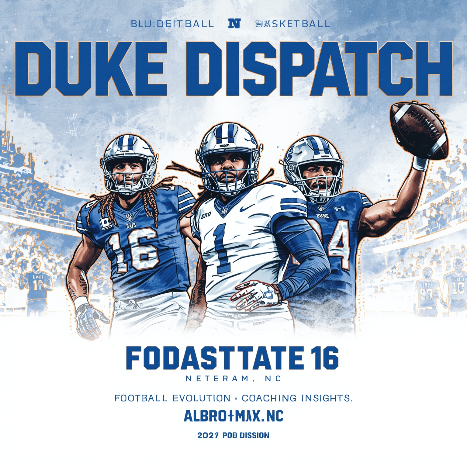 Duke Dispatch: Football Evolution and Coaching Insights - painting of Duke Blue Devils football, basketball venue