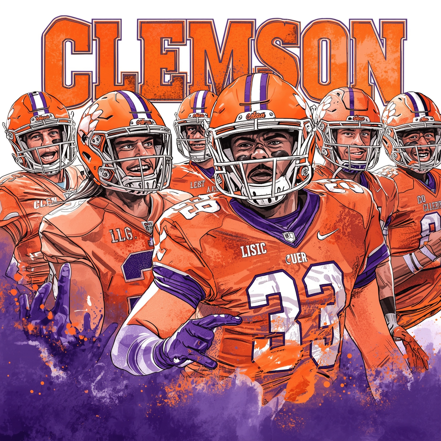 Clemson Football: Recruit Rankings and Betting Showdown - painting of Clemson Tigers football venue