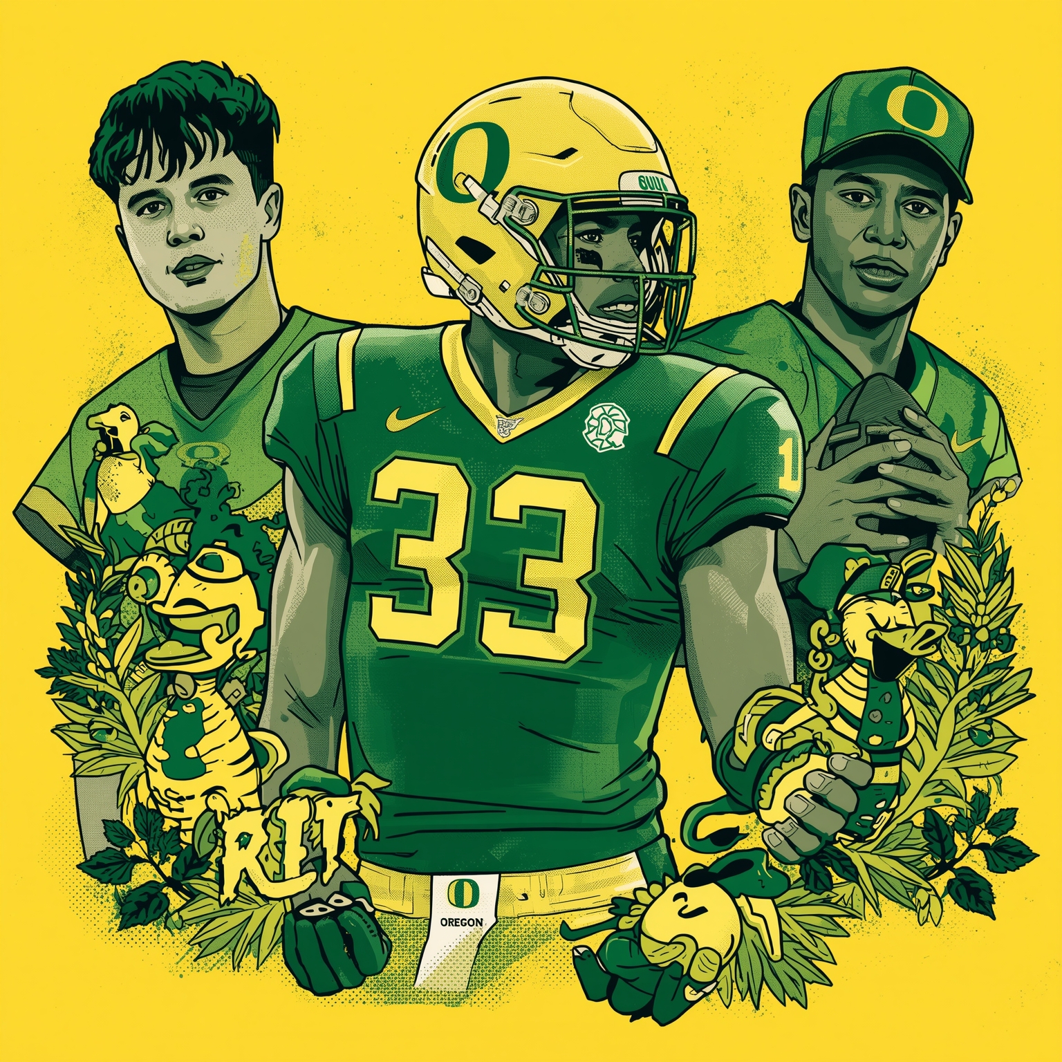 Oregon Ducks’ Fresh Faces and Recruitment Blitz - painting of Oregon Ducks football venue