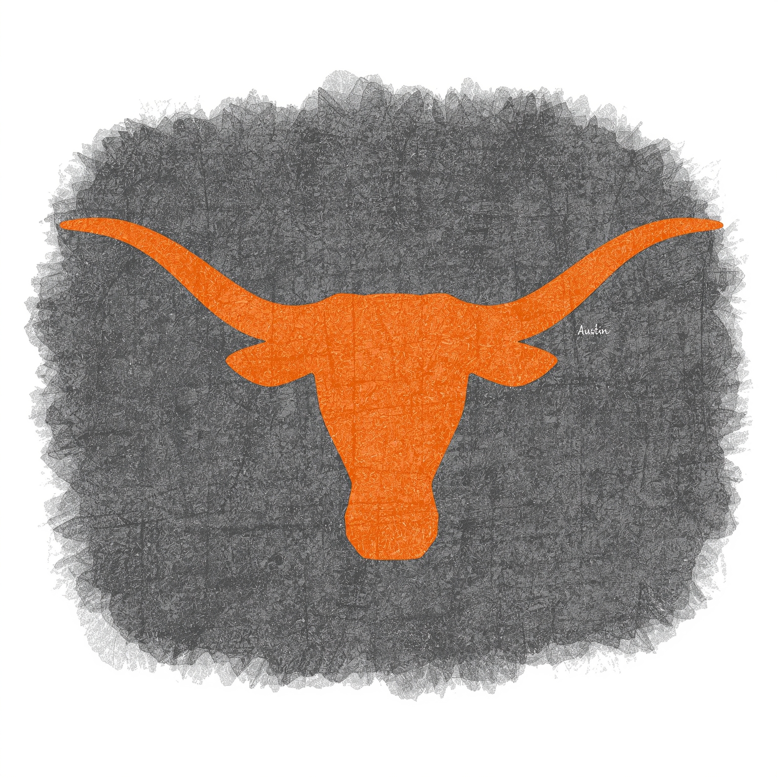 Longhorns Gearing Up for Georgia Showdown - painting of Texas Longhorns football venue