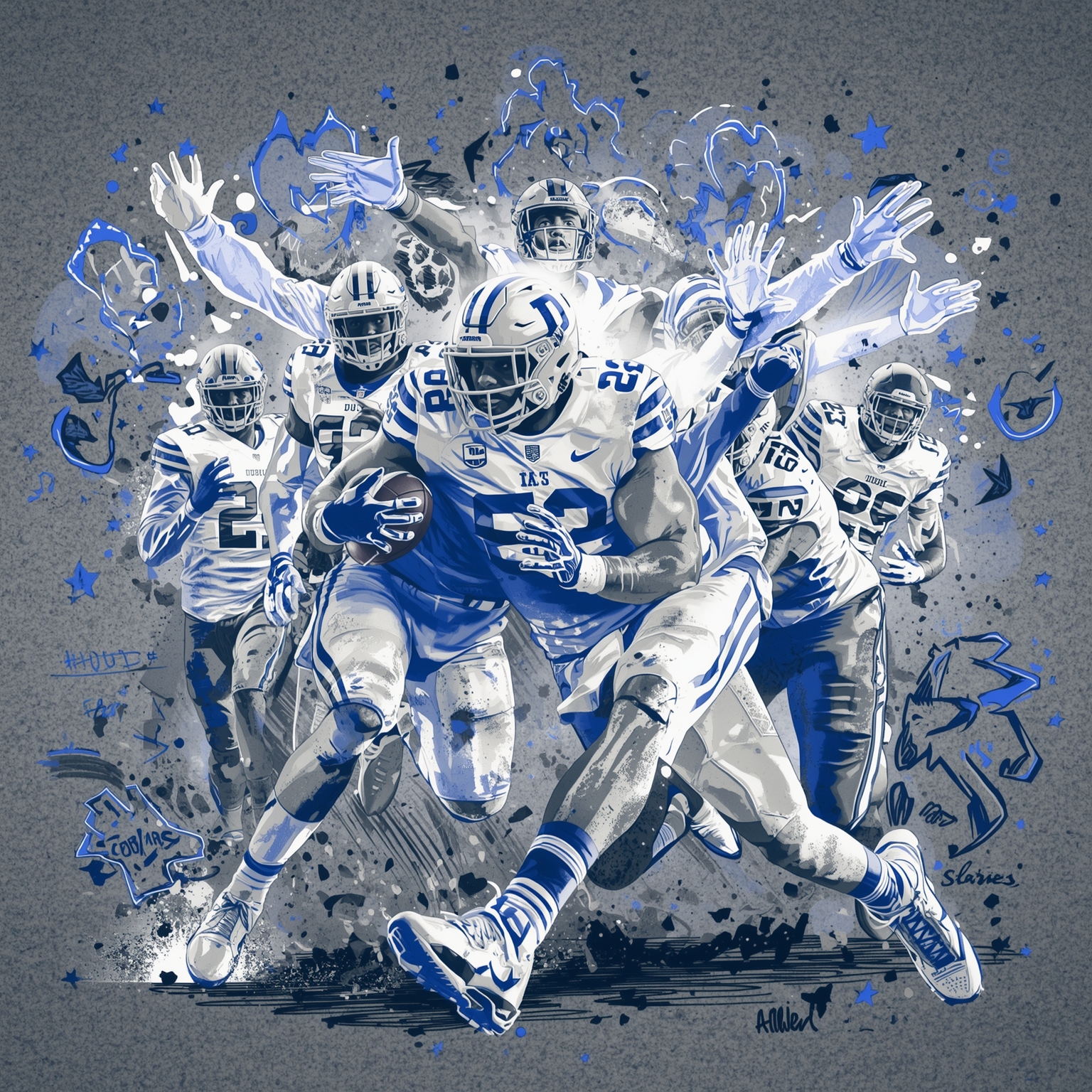 Duke Defense Mindsets and Winning Statistics - painting of Duke Blue Devils football venue