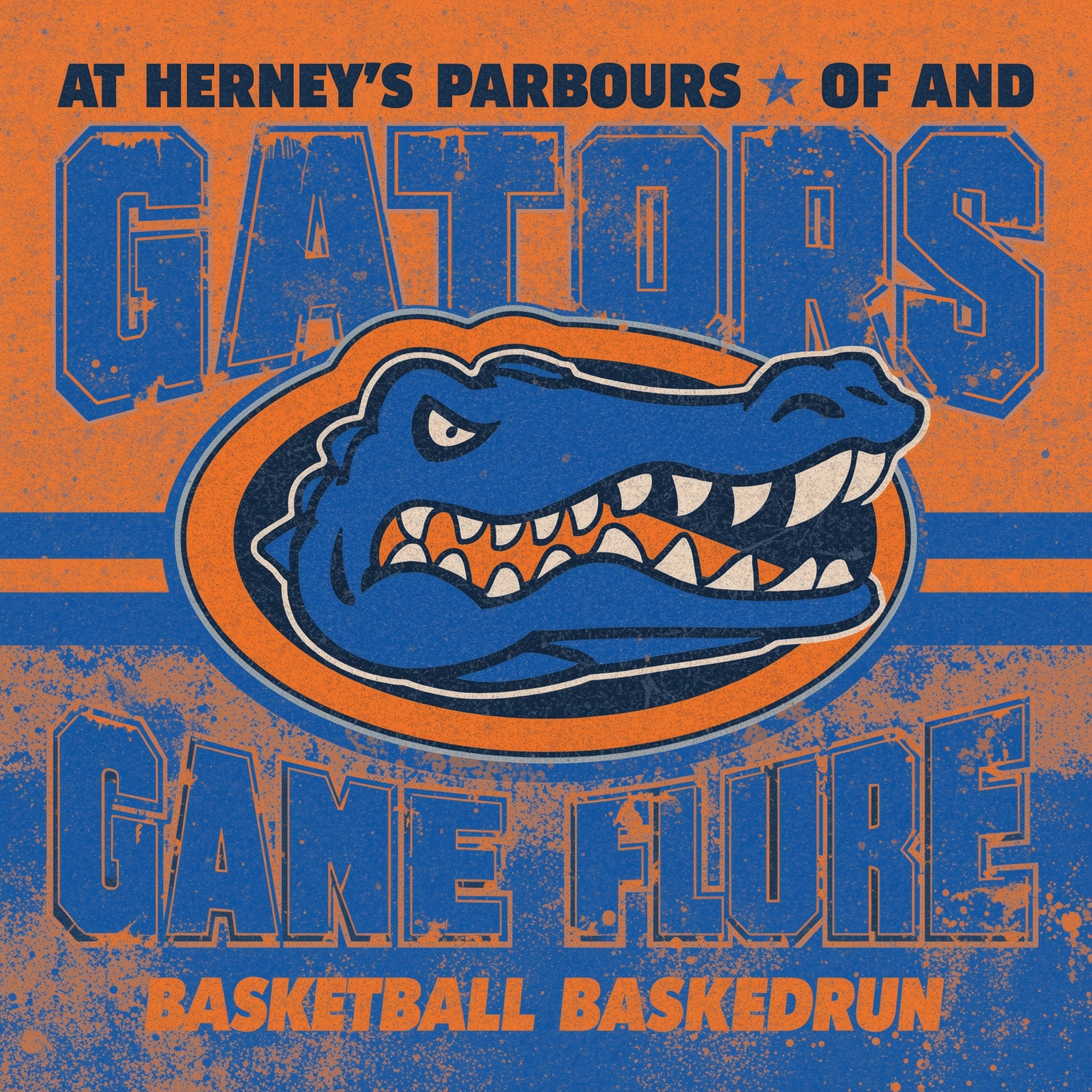 Gators' Ups and Downs: Kiffin's Composure and Hoops Preview - painting of Florida Gators football basketball venue