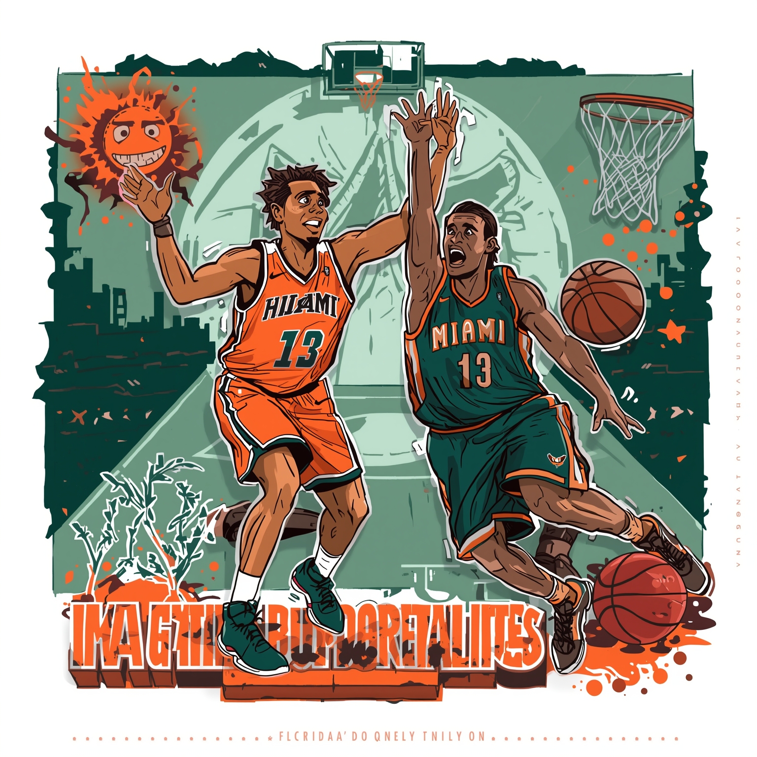 Hurricanes Face Florida Fiasco and Future Fixes - painting of Miami Hurricanes basketball venue