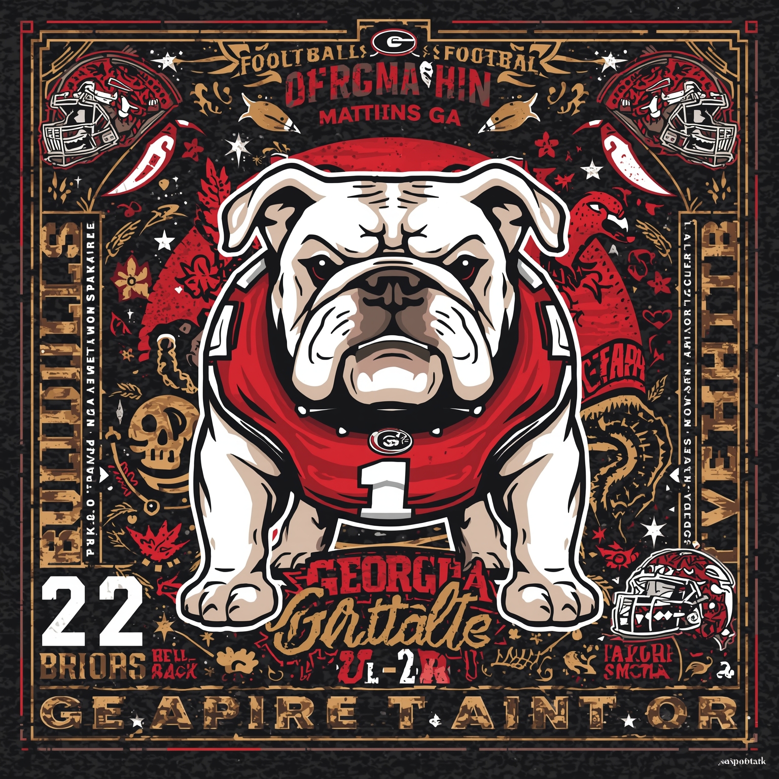 Georgia Season Recap: Heisman, Matchups, Onside Kick - painting of Georgia Bulldogs football venue