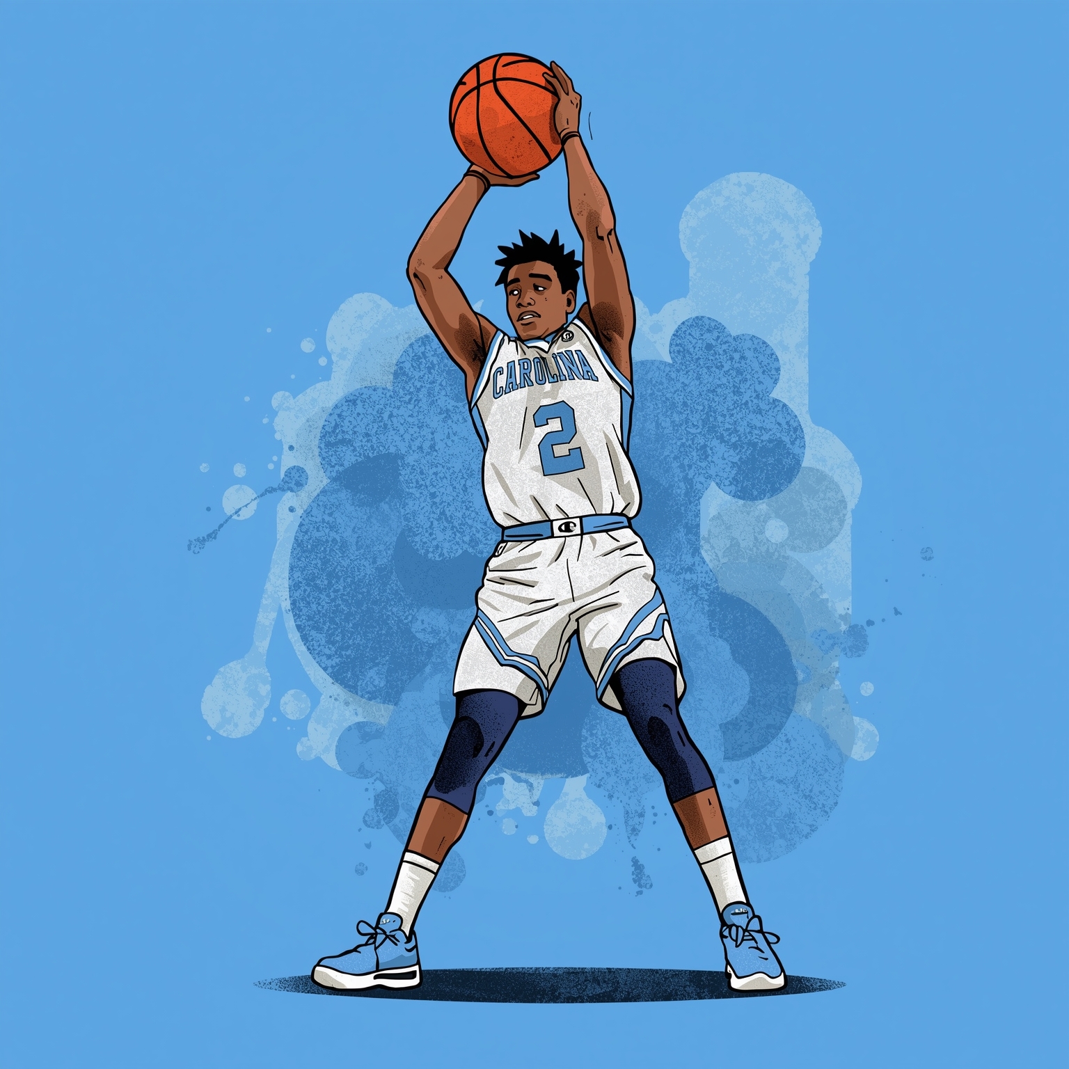 UNC Basketball: Fresh Phenom to Season Insights - painting of North Carolina Tar Heels basketball venue