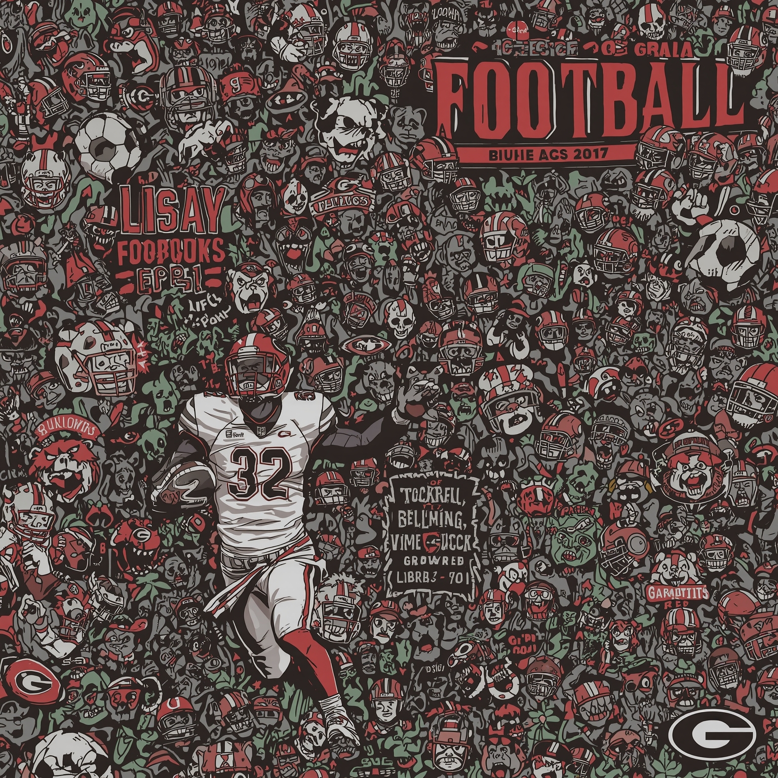 Georgia Football: Playoffs, Heisman Hopes, Match Prep - painting of Georgia Bulldogs football venue
