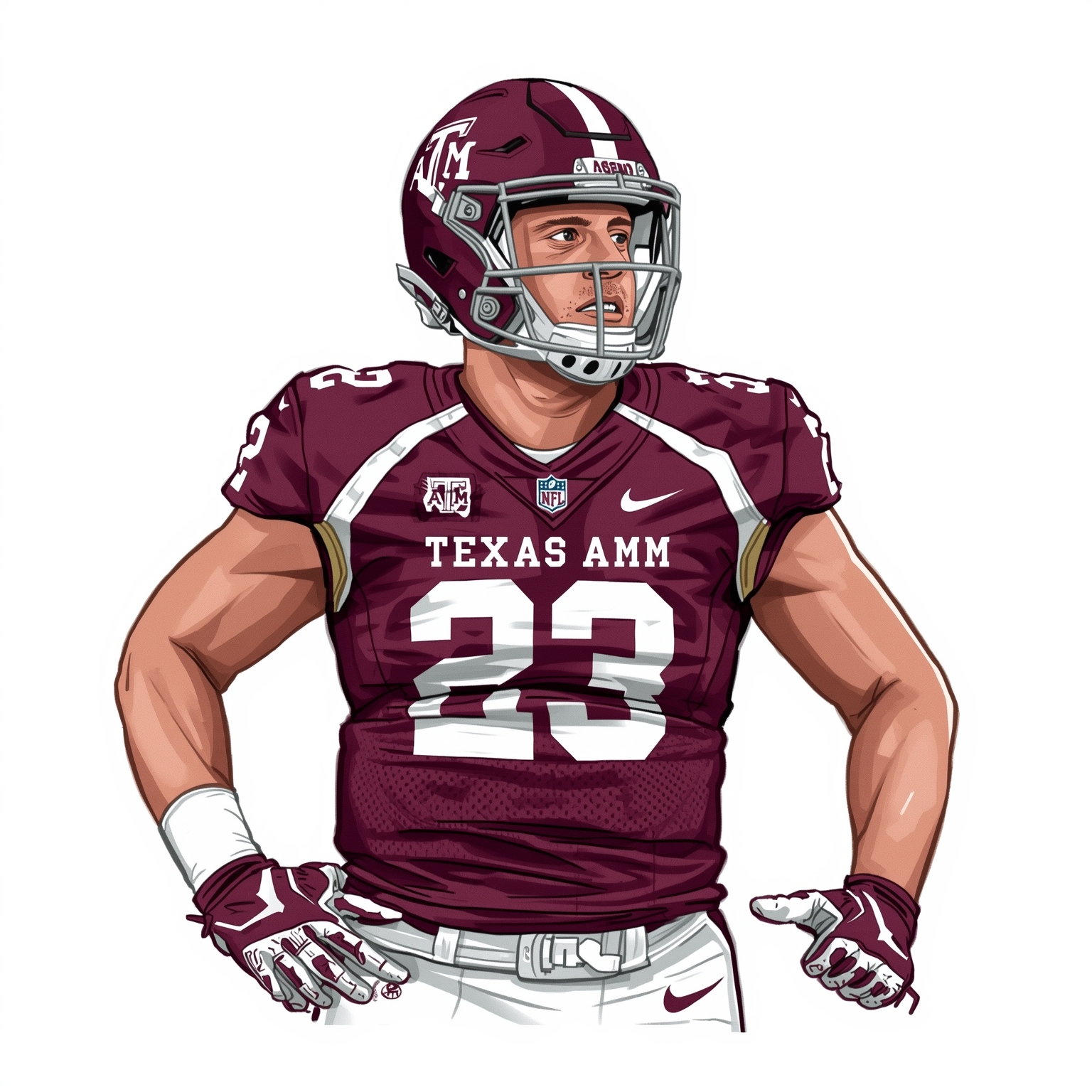 Aggies' Title Hopes and Coach's Iron Grip - painting of Texas A&M Aggies football venue