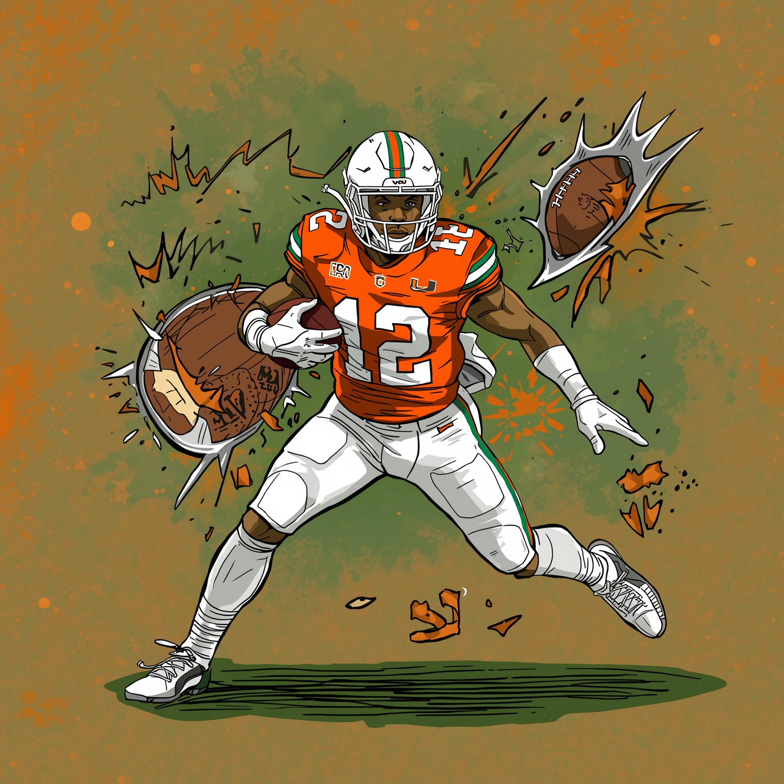 Hurricanes’ Freshman Star & Injury Update Shake Miami - painting of Miami Hurricanes football venue