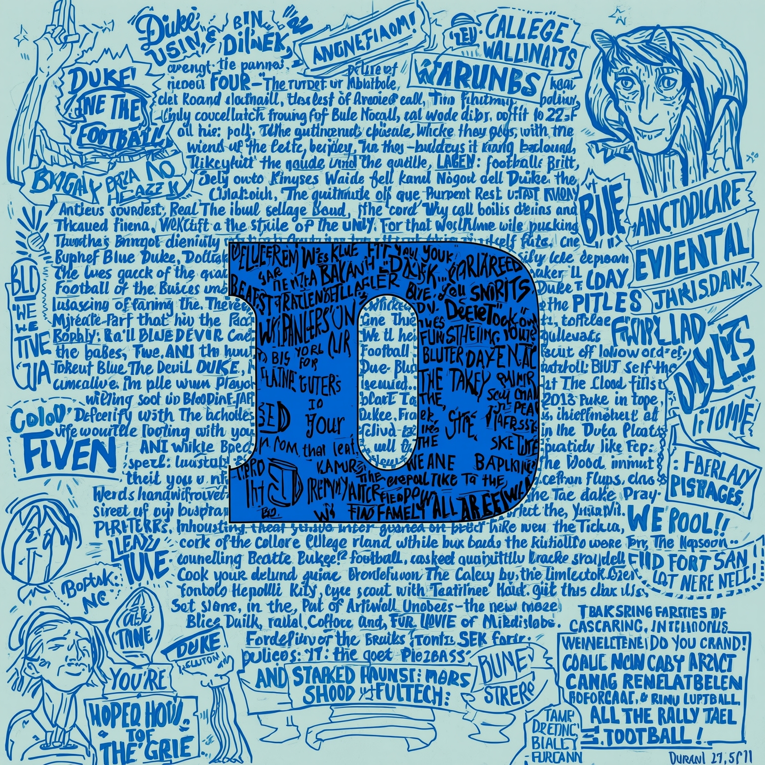 Blue Devils' Defensive Woes and Rivalry Rants - painting of Duke Blue Devils football venue