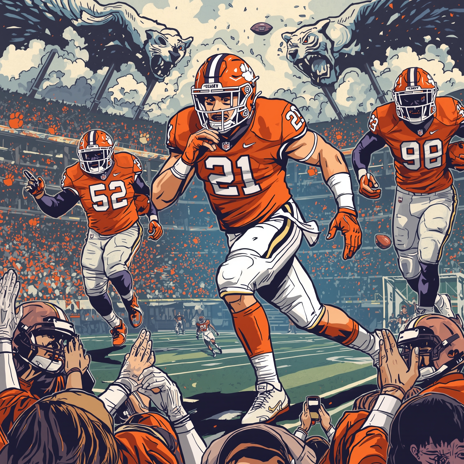 Clemson Coach’s Fate Hangs After 3-5 Start - painting of Clemson Tigers football venue