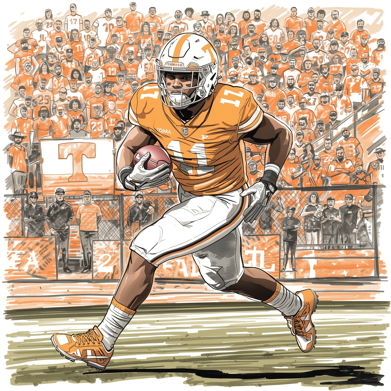 Peach State’s Kadin Fife Commits to Tennessee - painting of Tennessee Volunteers football venue