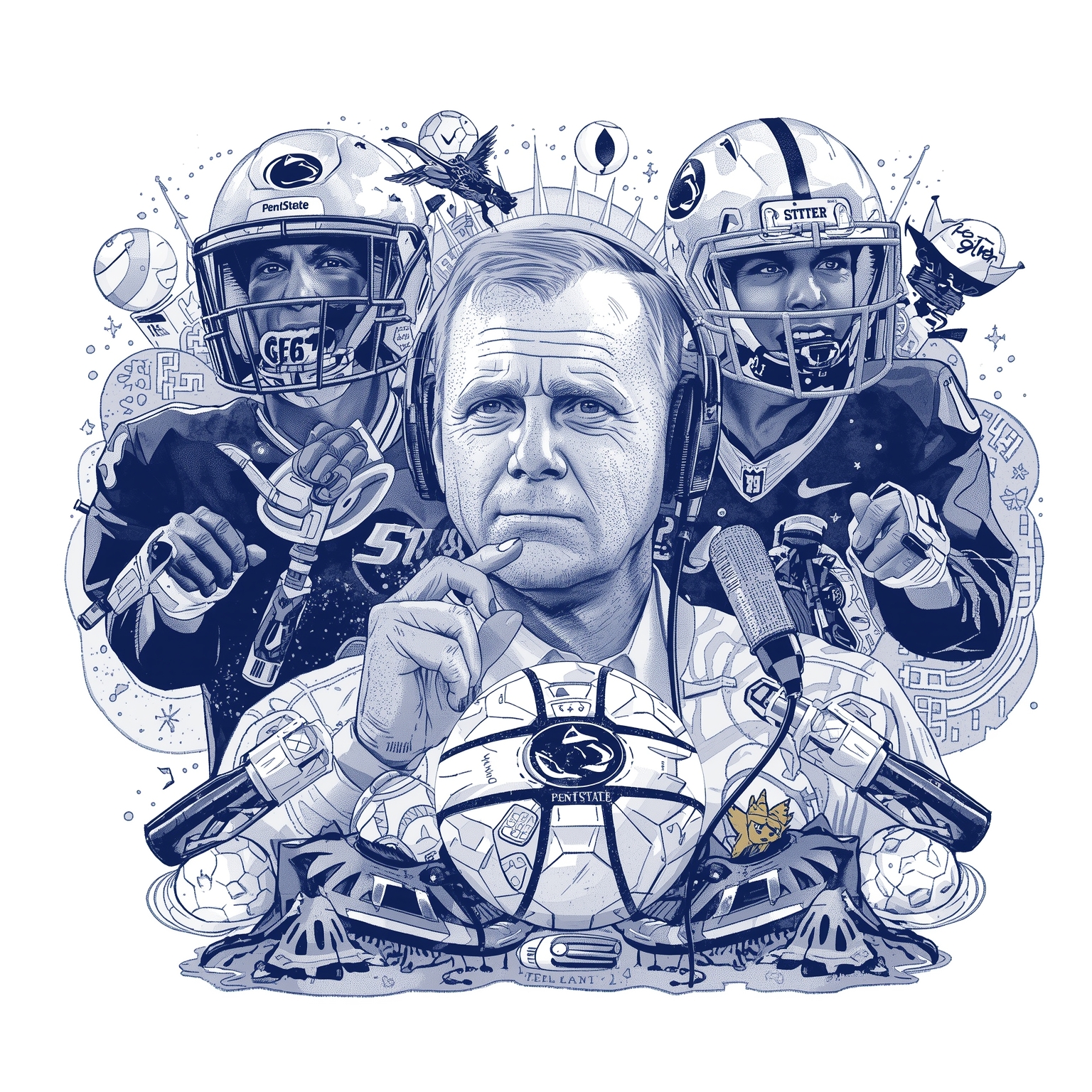 Penn State's New Coach Search: Spotlight on Bob Chesney - painting of Penn State Nittany Lions football, soccer venue