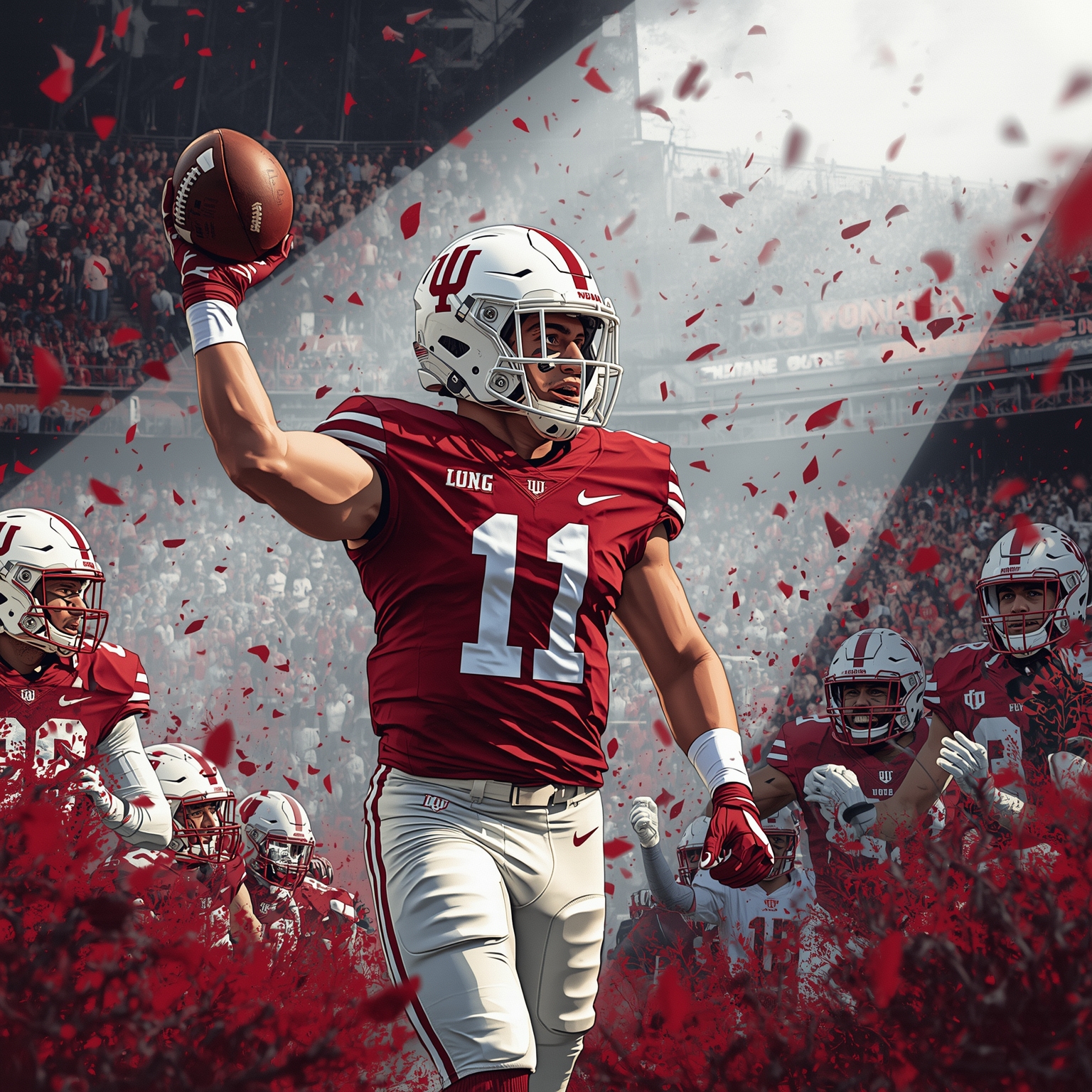 Breakout Star Charlie Becker Steps Into the Spotlight - painting of Indiana Hoosiers football venue