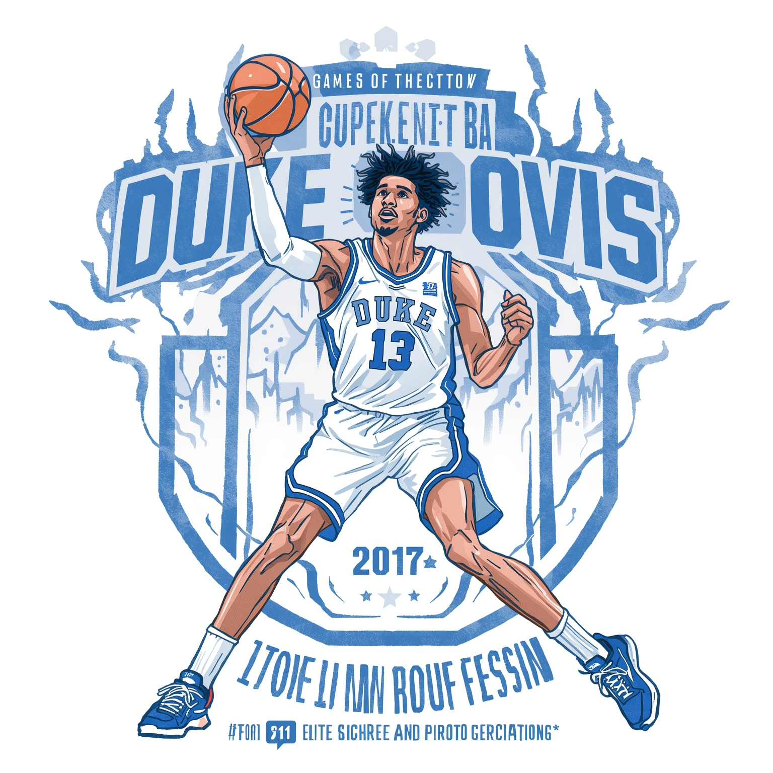 Duke’s Future Stars: Elite Signee and Rising Phenom - painting of Duke Blue Devils basketball venue