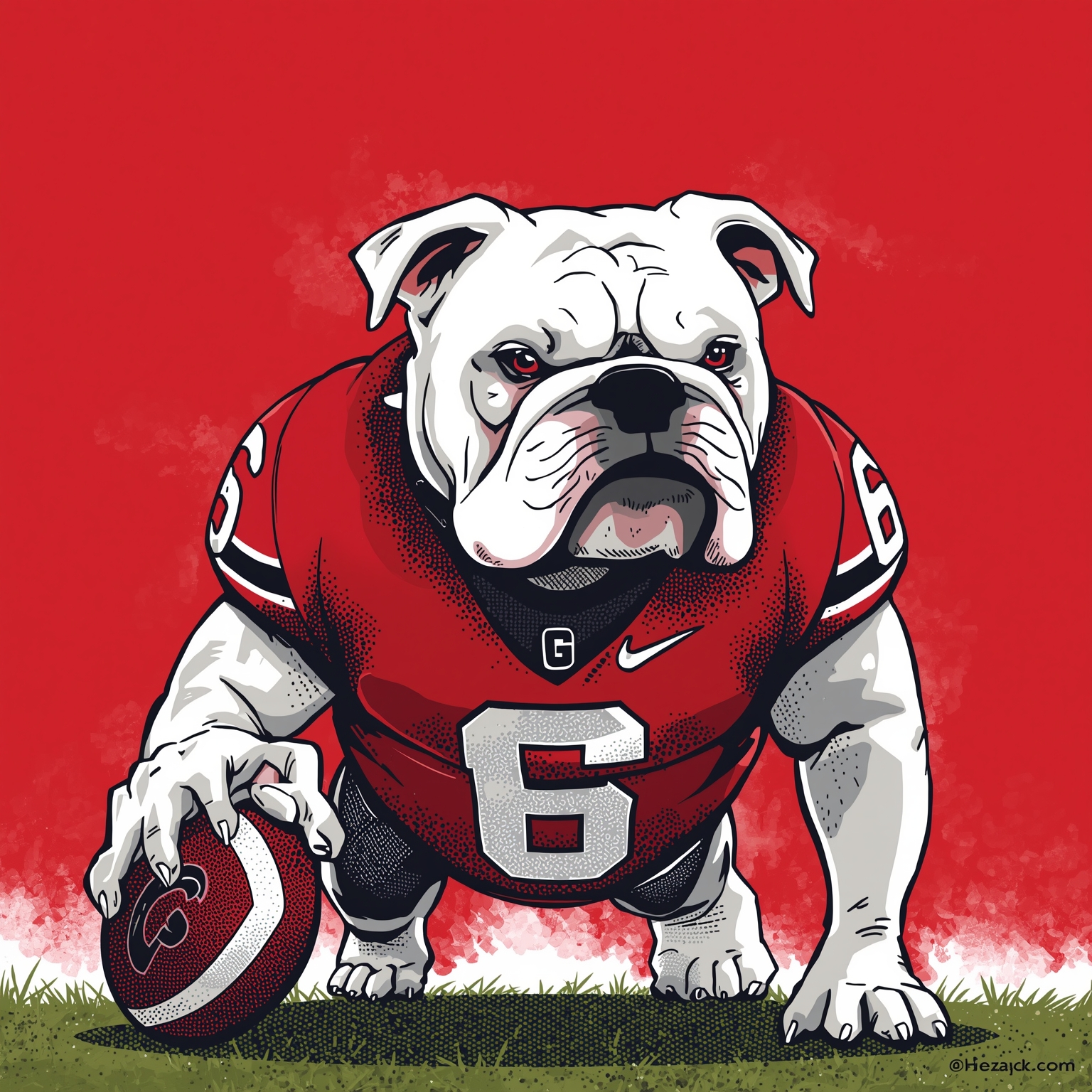 Kirby Smart Faces Off with Legal Drama and Injury Woes - painting of Georgia Bulldogs football venue