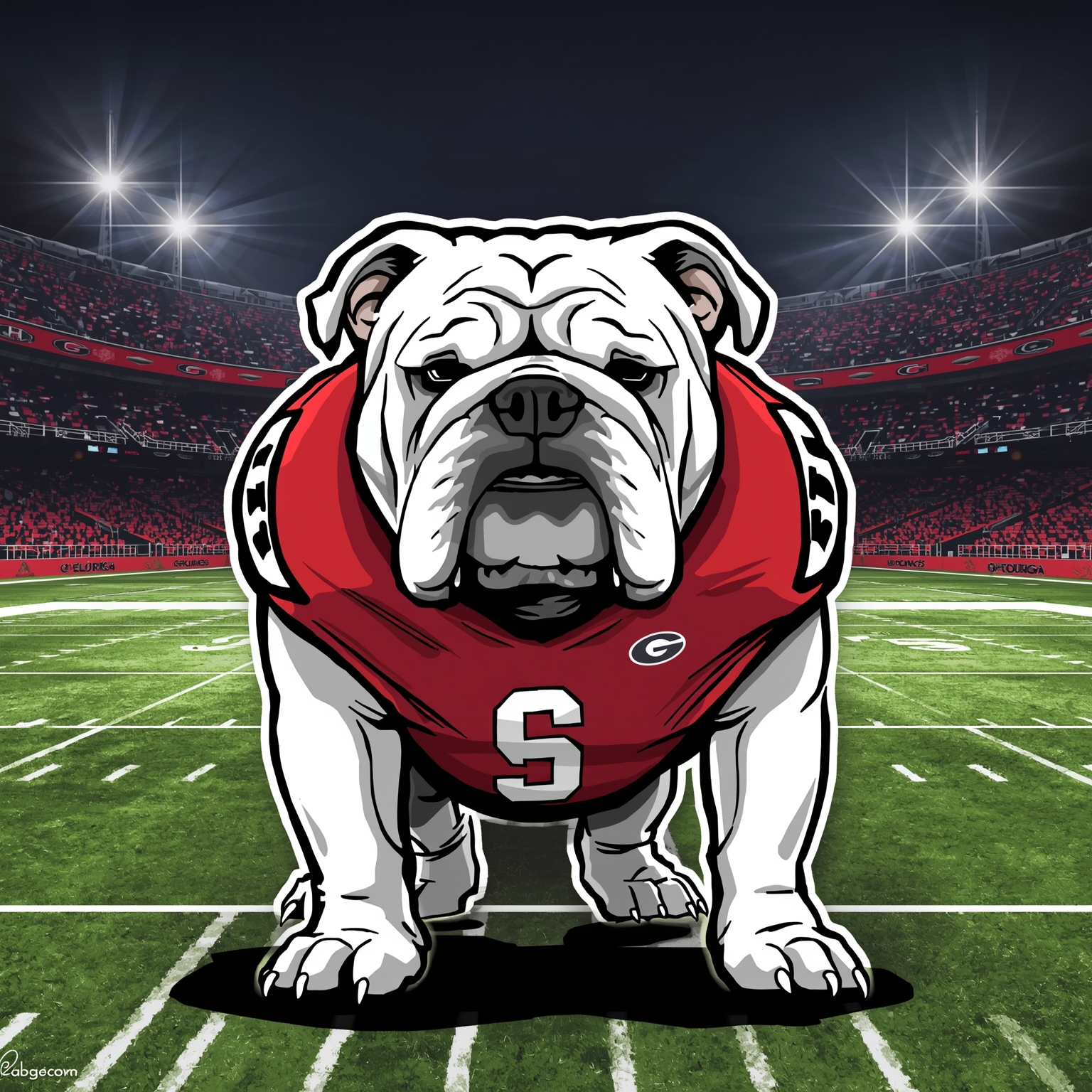 CFP’s Final Top 25 Shake-Up Before Rivalry Week - painting of Georgia Bulldogs football venue