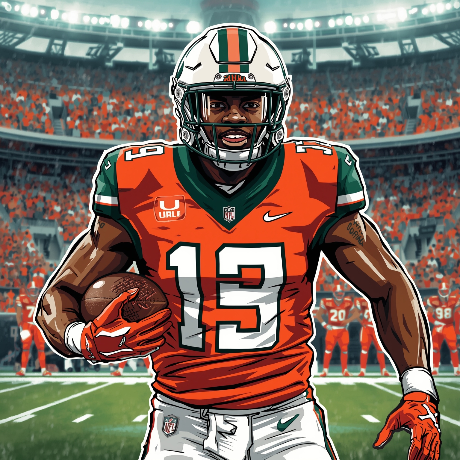 Miami’s Chilly Showdown and Unheralded Heroics - painting of Miami Hurricanes football venue