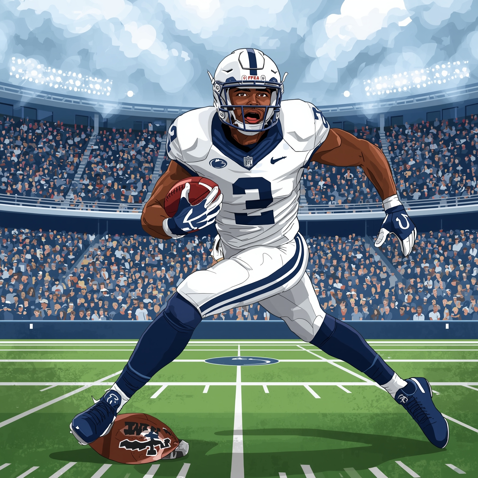 Penn State Football’s Decision and Showdown - painting of Penn State Nittany Lions football venue