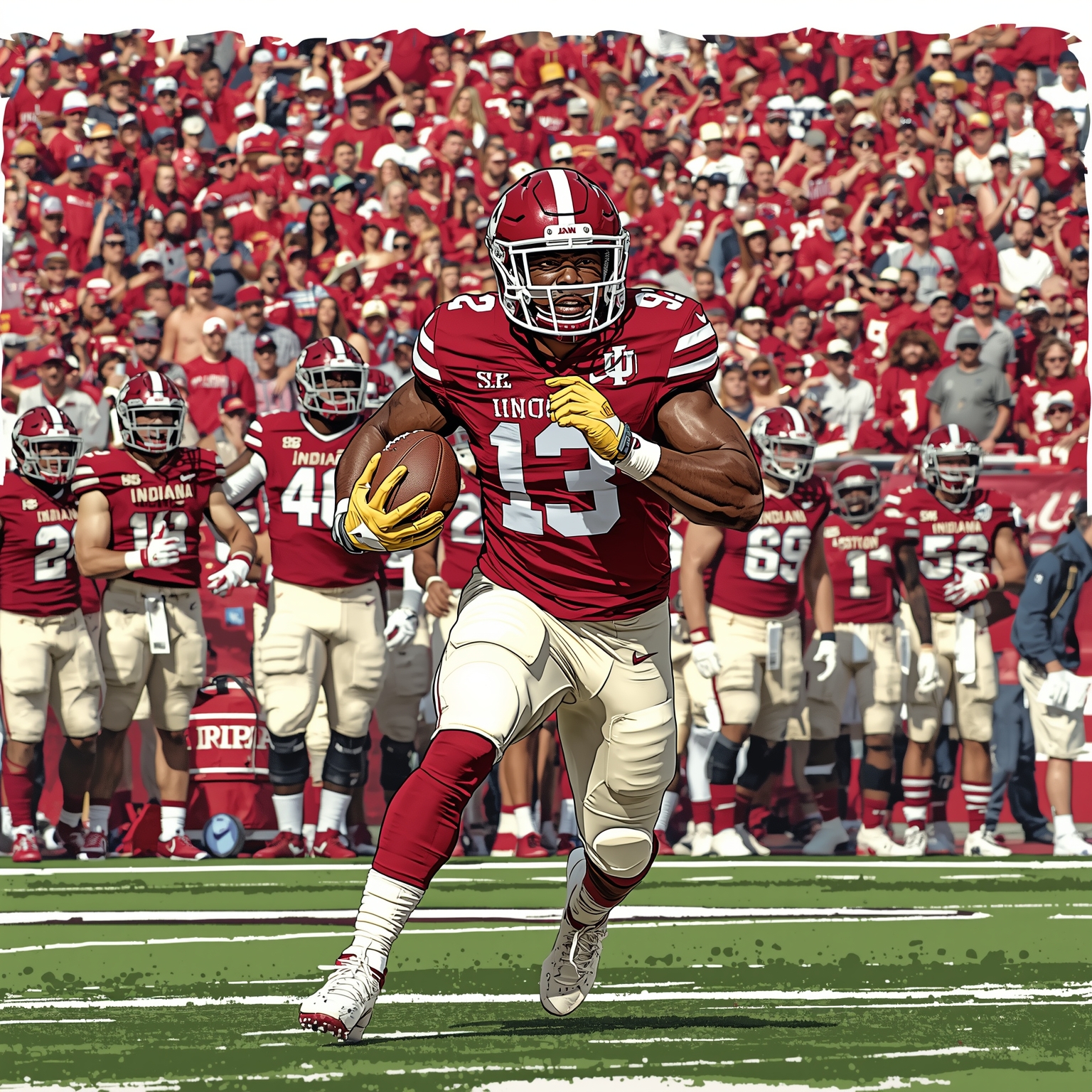 Hoosiers Secure Top CFP Spot, Rose Bowl Bound - painting of Indiana Hoosiers football venue