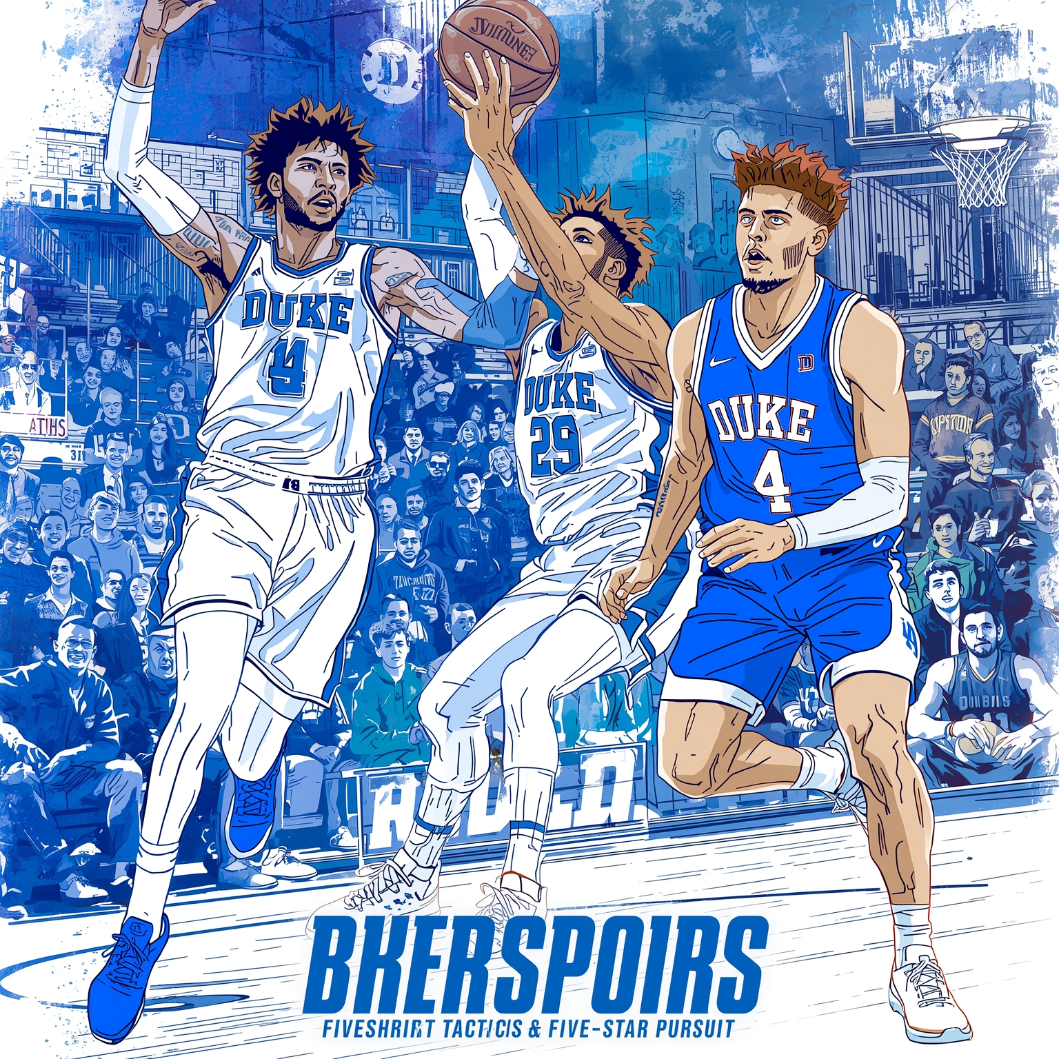 Duke's Rookies: Redshirt Tactics and Five-Star Pursuit - painting of Duke Blue Devils basketball venue