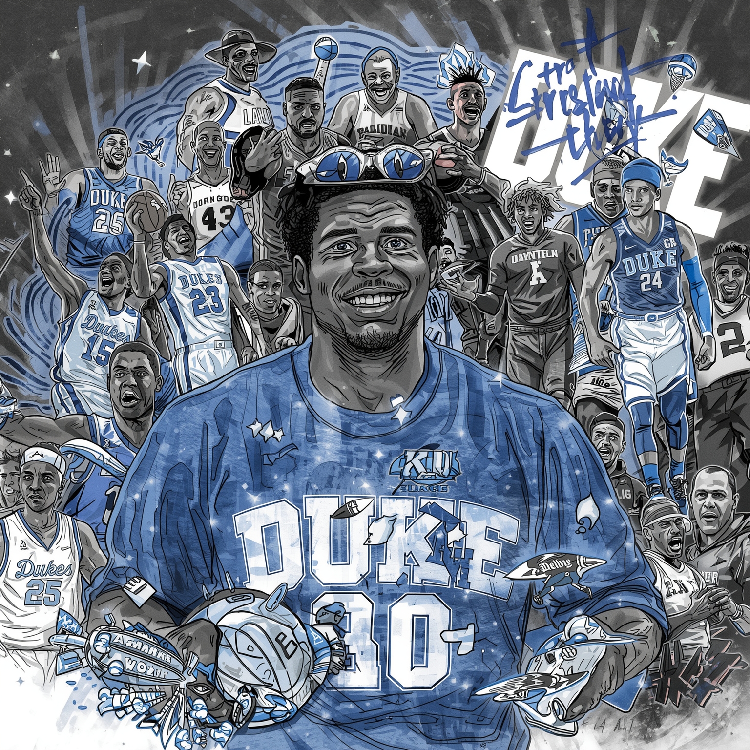 Duke’s Rising Stars: Awards and Recruiting Buzz - painting of Duke Blue Devils basketball venue