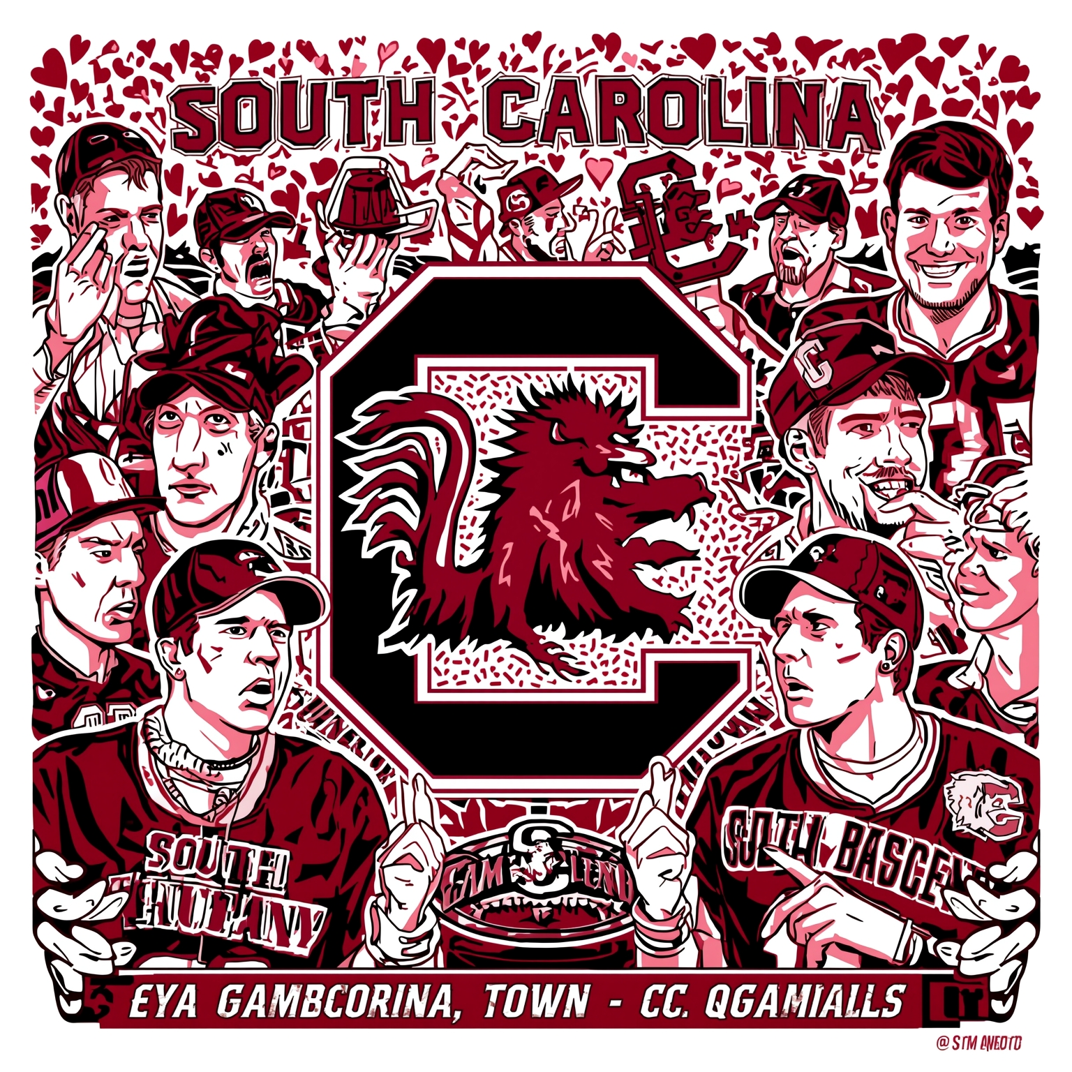 Gamecock Coaching Carousel: DC Lured, OC Arrives - painting of South Carolina Gamecocks football venue