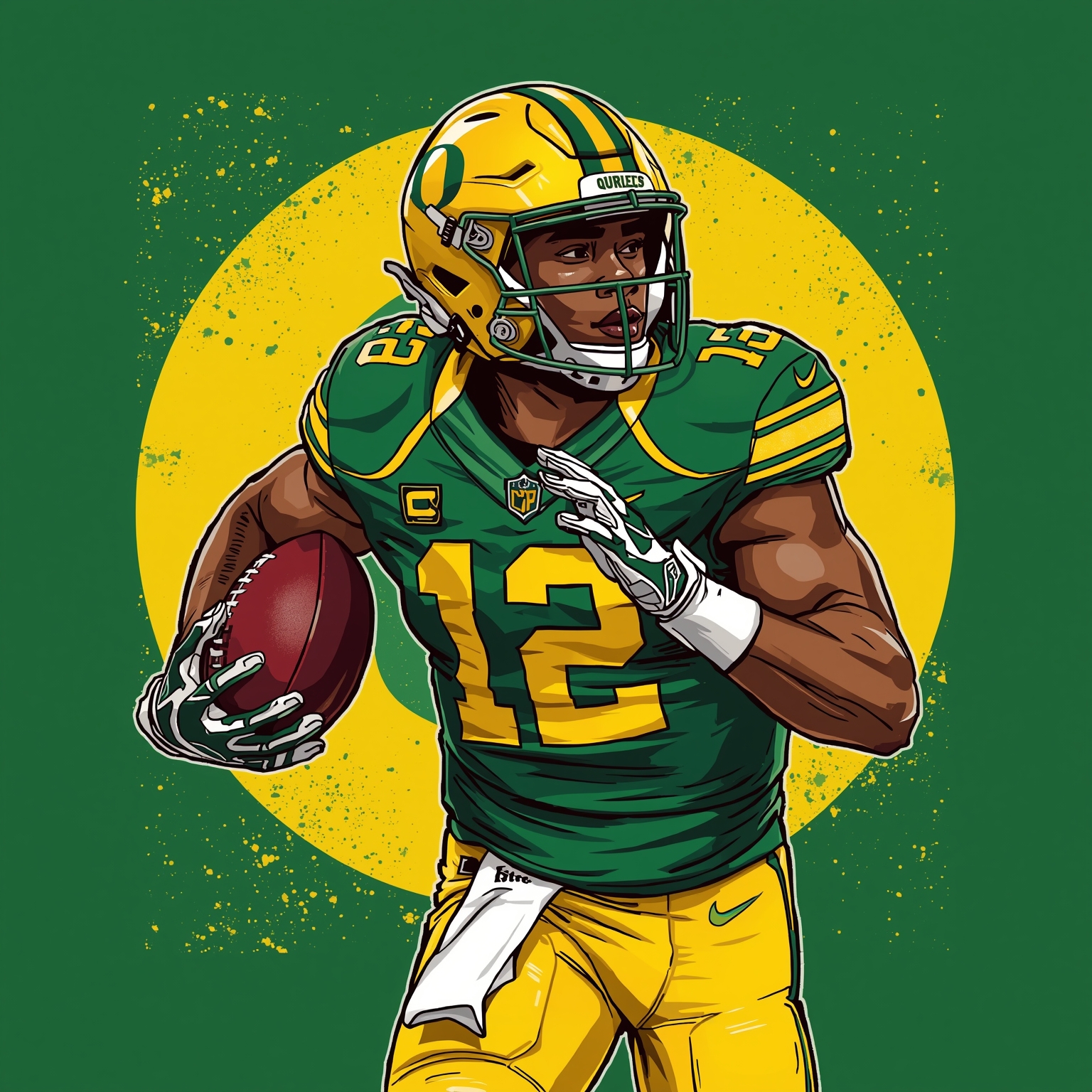 Moore's NFL Prospects and Ducks' Championship Odyssey - painting of Oregon Ducks football venue