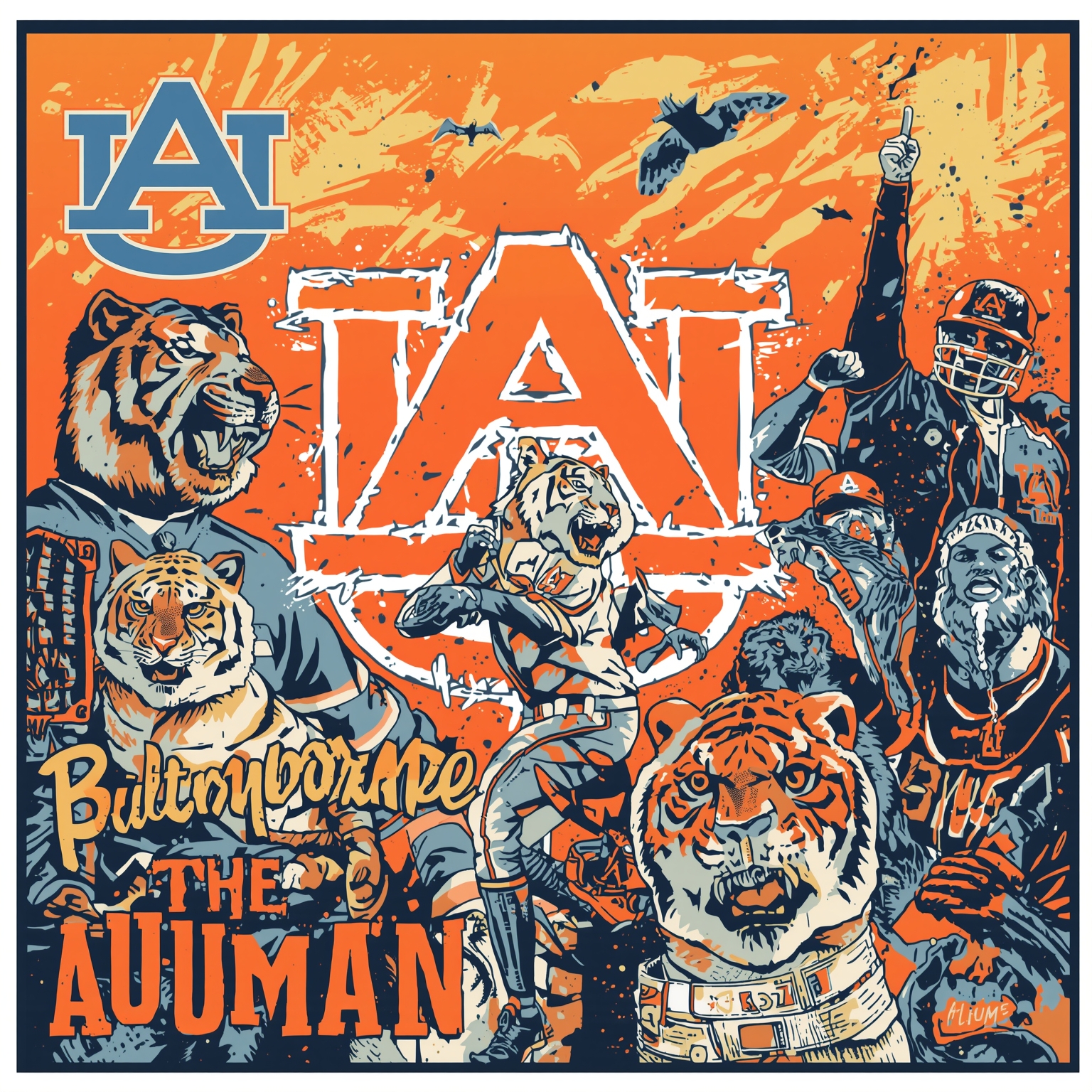 Auburn Tigers’ 2026 Non-Conference Baseball Blitz - painting of Auburn Tigers baseball venue