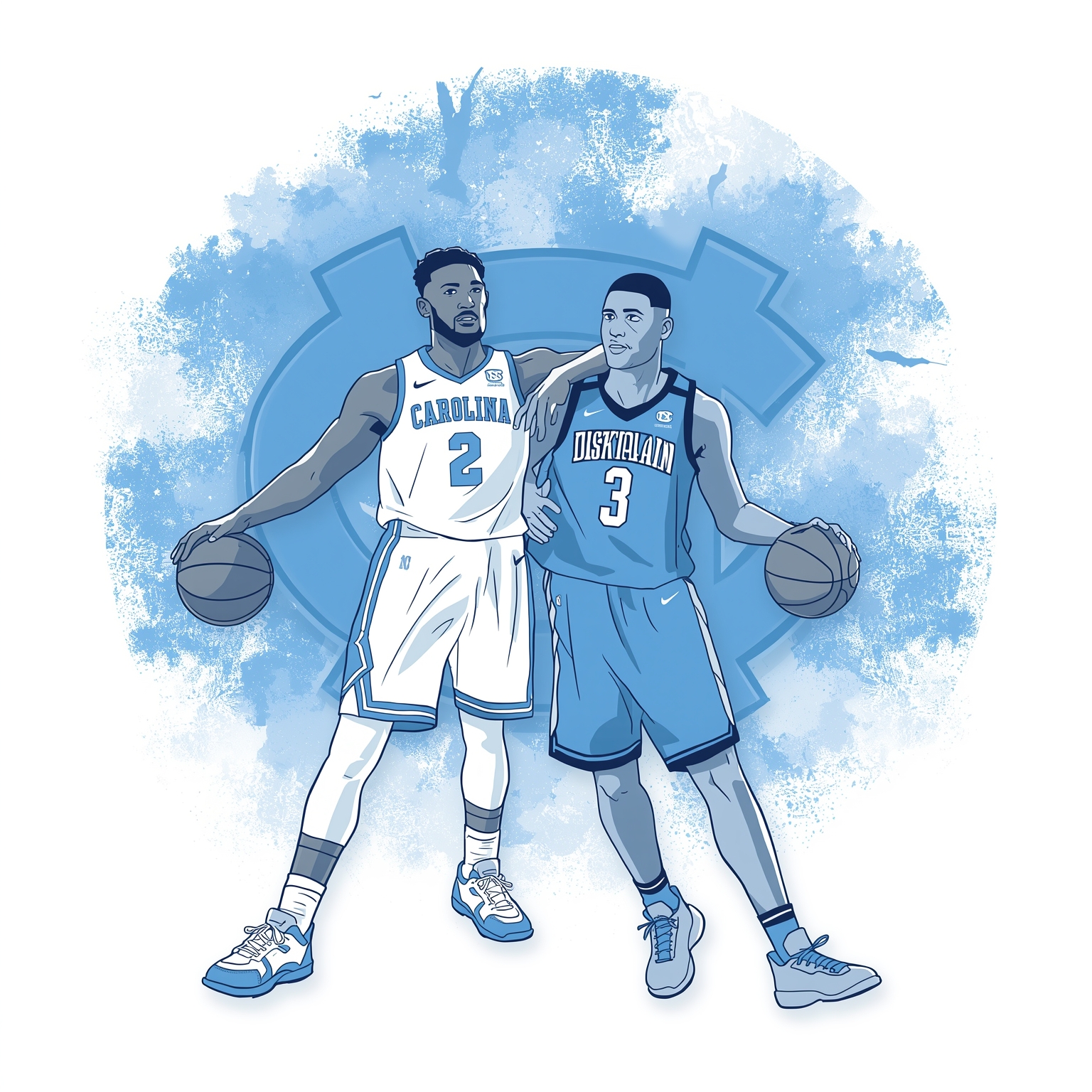 Tar Heels’ Transfer Duo: Grading Stevenson & Bogavac - painting of North Carolina Tar Heels basketball venue