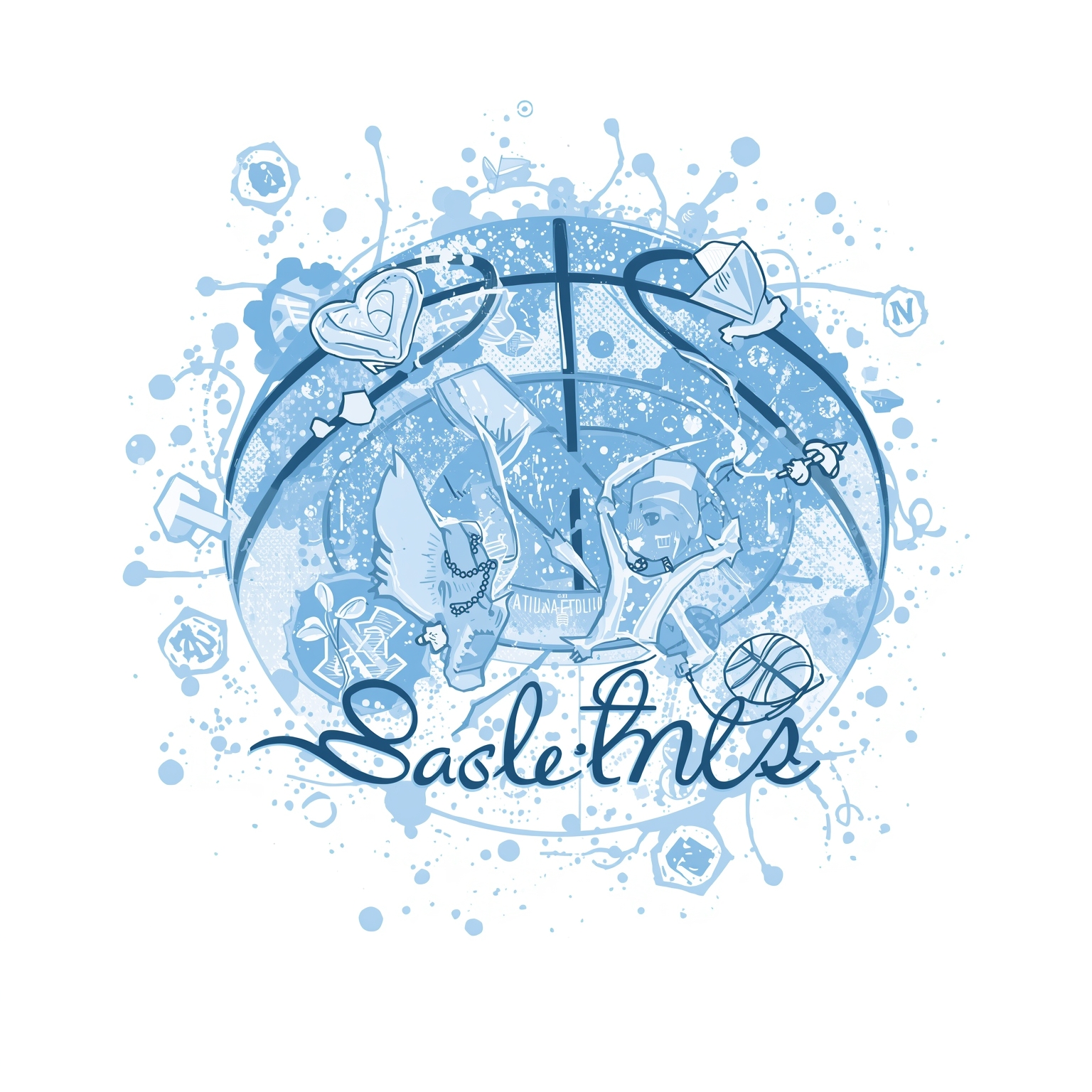 UNC Tar Heels: Rankings and Matchup Showdowns - painting of North Carolina Tar Heels basketball venue