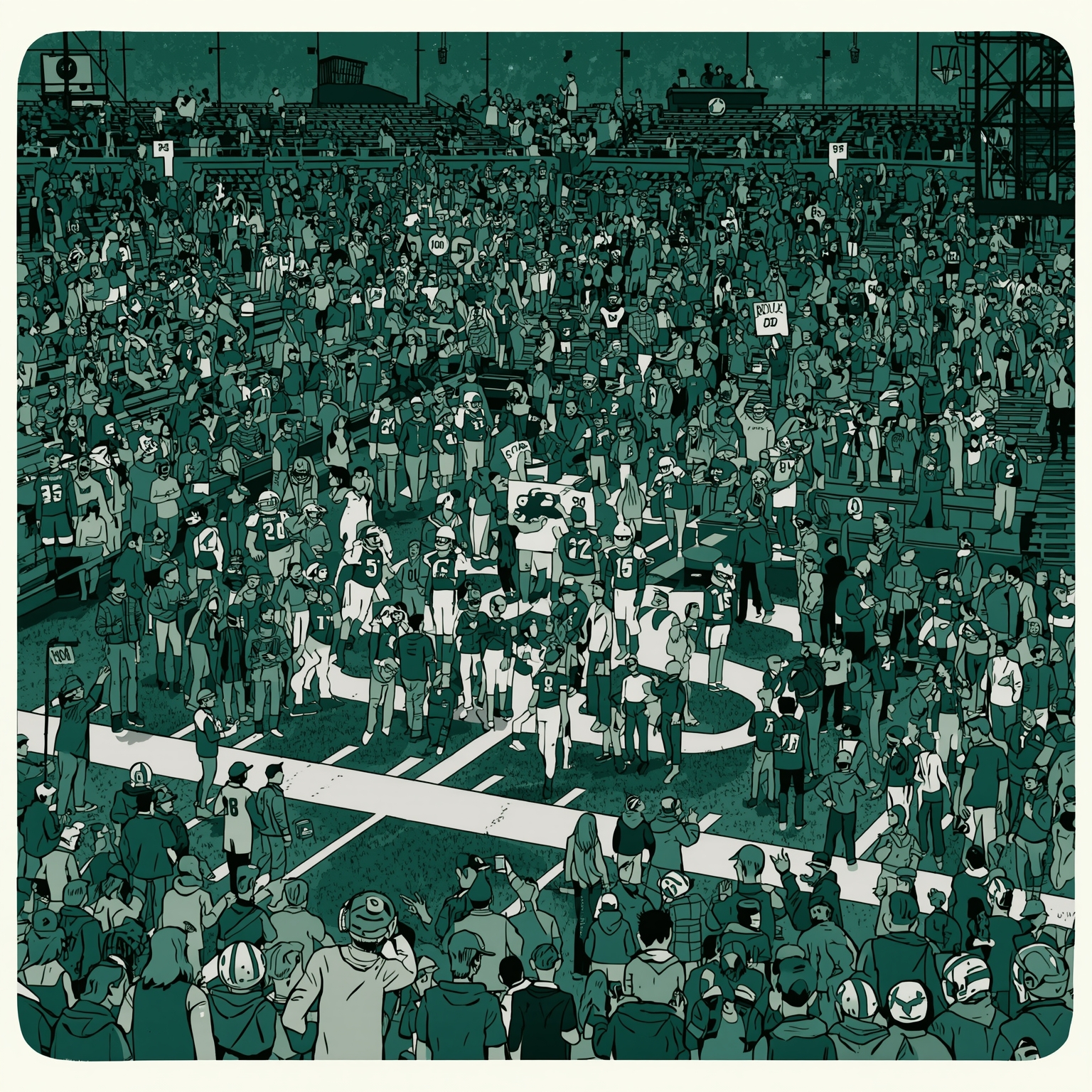 Spartans Chase Transfers and Stage Big Ten Comeback - painting of Michigan State Spartans football,basketball venue
