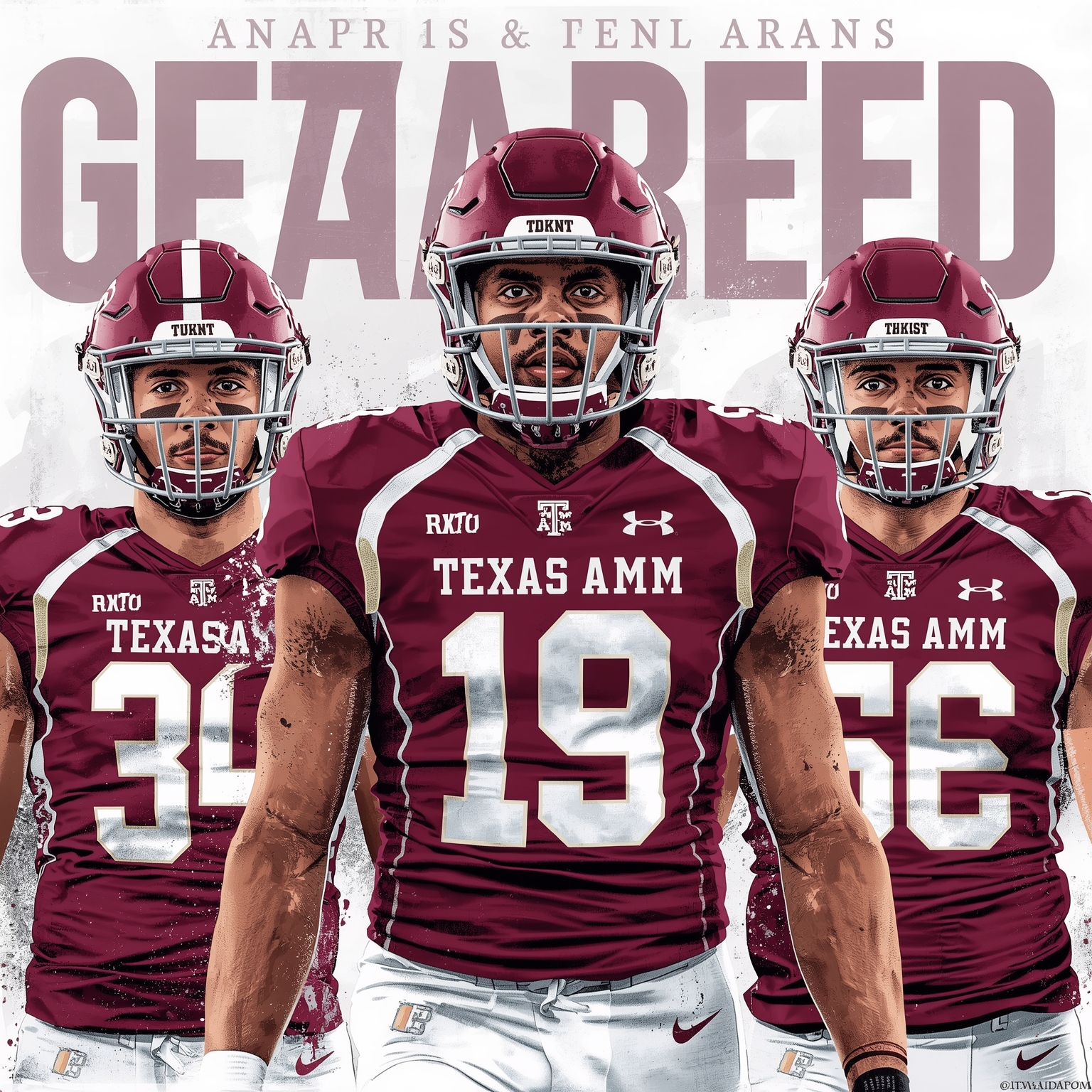 Marcel Reed’s Road to Heisman Stardom - painting of Texas A&M Aggies football venue