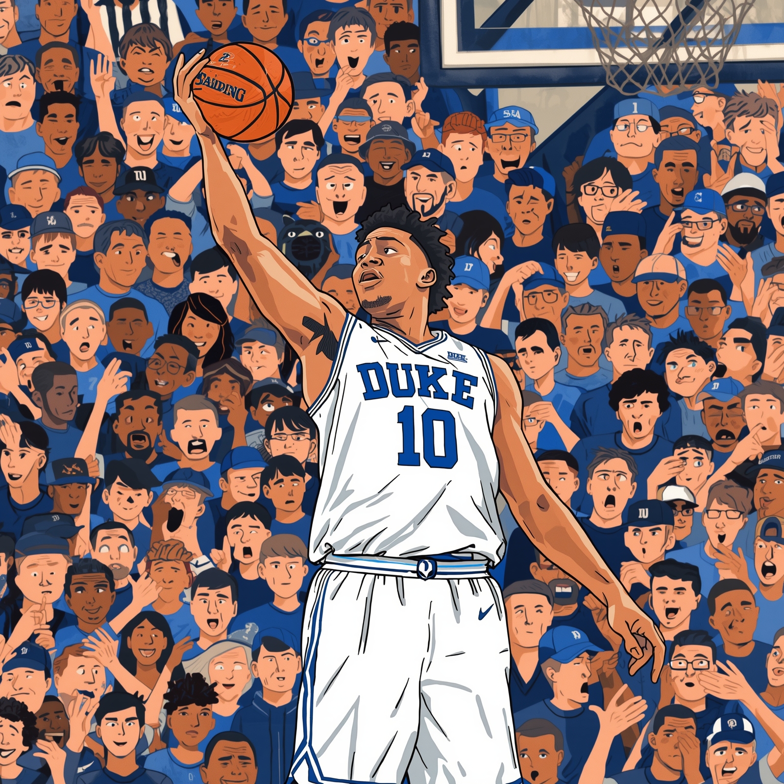 Cameron Boozer's Groundbreaking Duke Debut - painting of Duke Blue Devils basketball venue