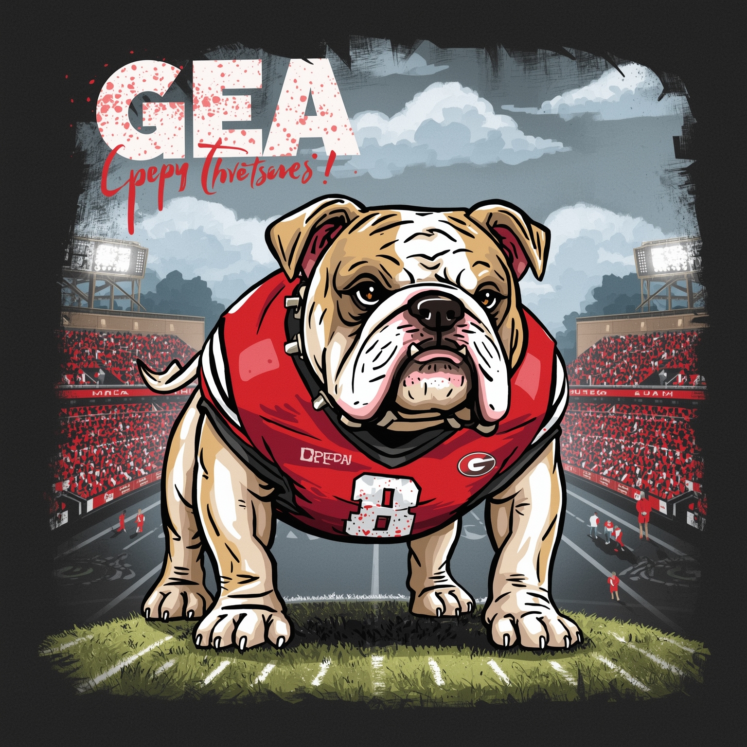 Georgia’s Playoff Prospects & Title Game Debate - painting of Georgia Bulldogs venue