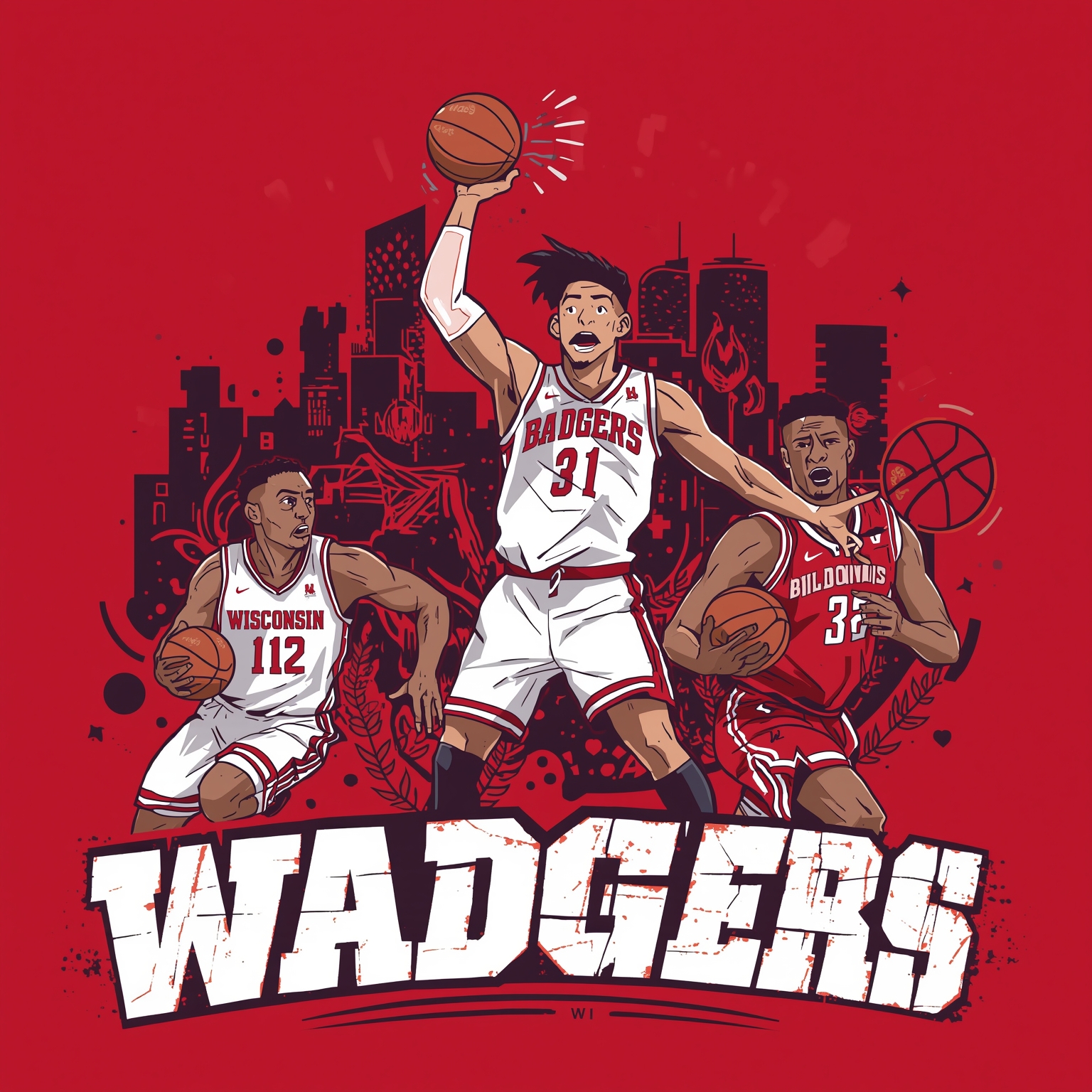 Badgers Brace for Nova’s Blitz and Blackwell’s Tough Love - painting of Wisconsin Badgers basketball venue